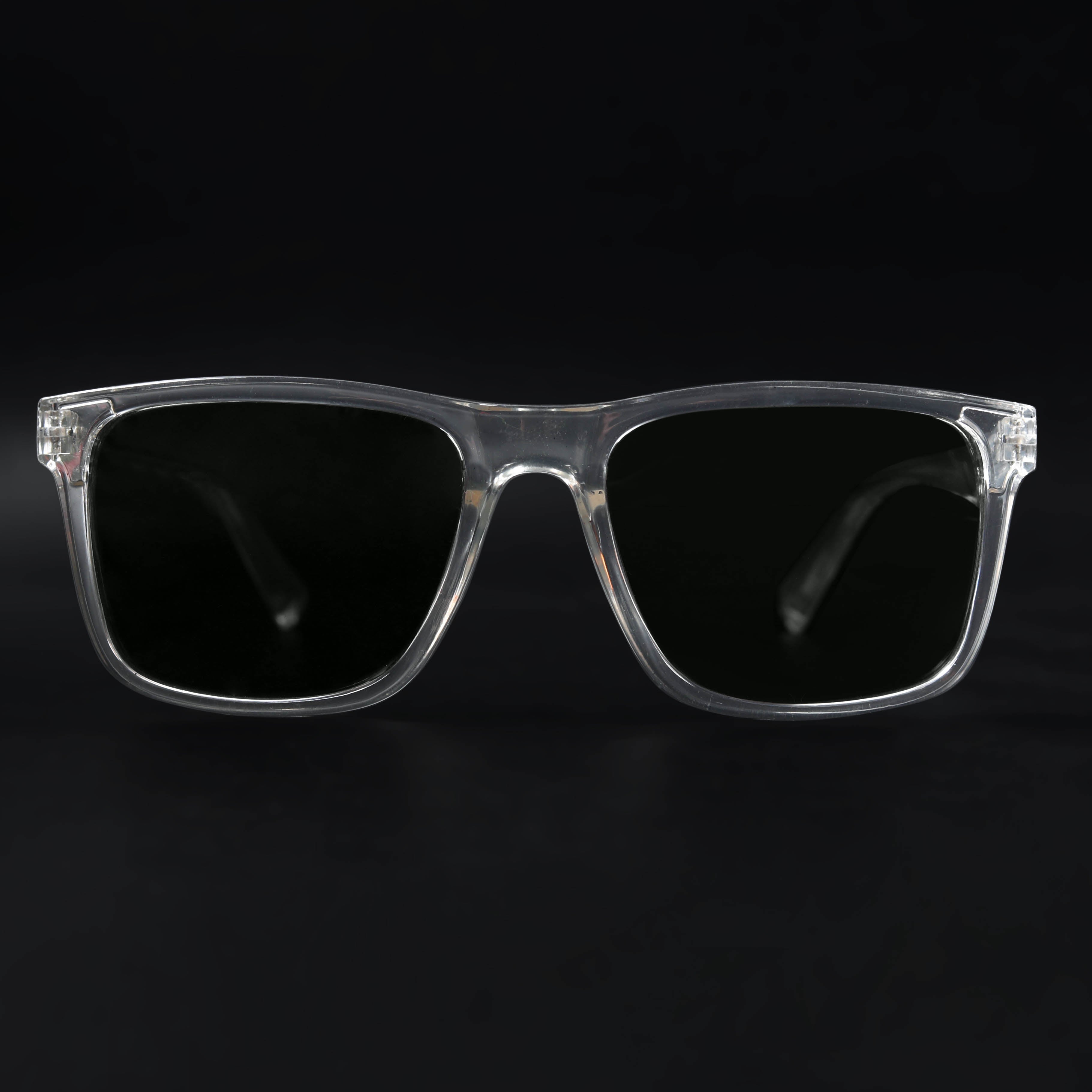 Auralite Transparent Polarized Square Sunglasses