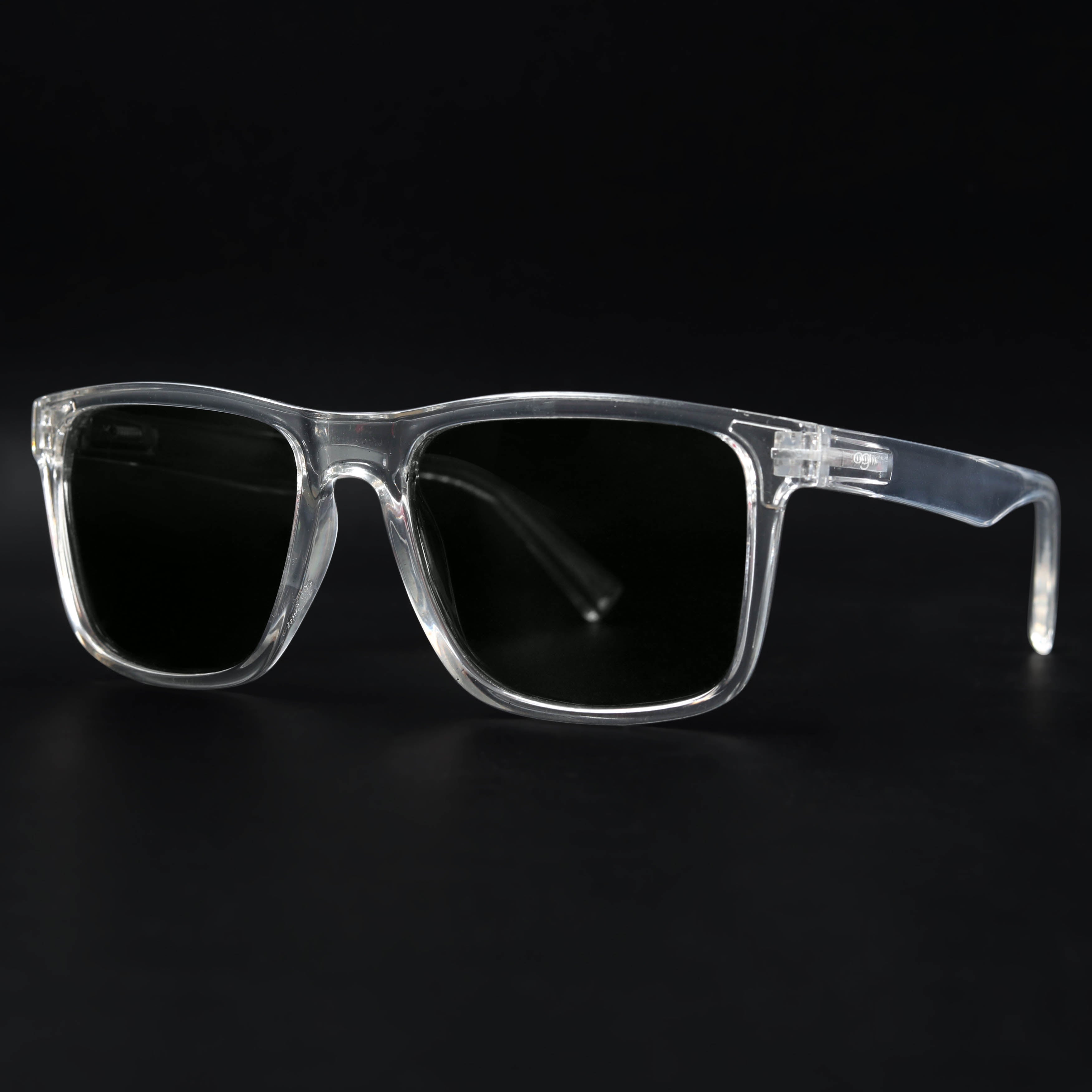 Auralite Transparent Polarized Square Sunglasses