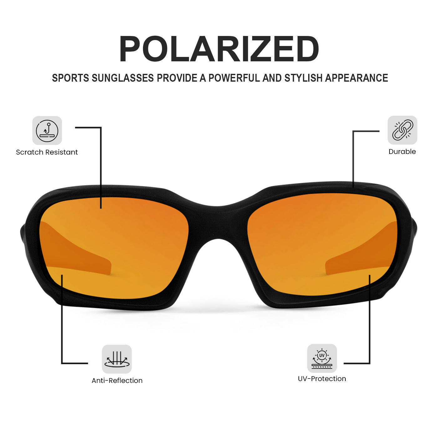 Beam Blast Polarized Sports Sunglasses