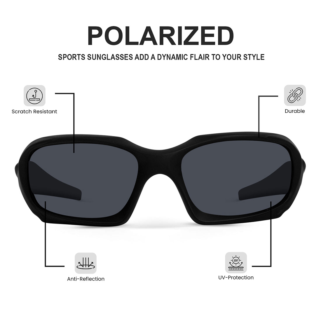 Coy Crisp Polarized Sports Sunglasses
