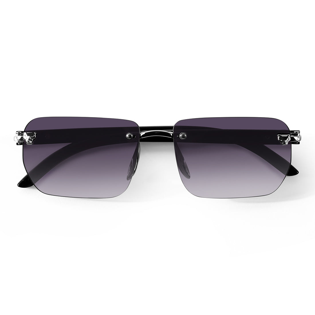 Raze Purple Rimless Rectangle Sunglasses