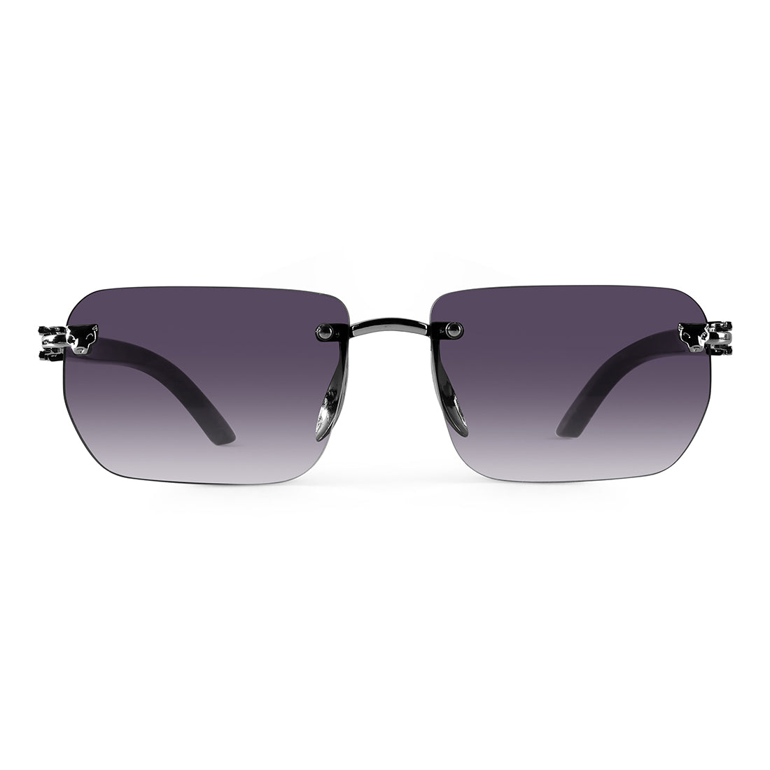 Raze Purple Rimless Rectangle Sunglasses