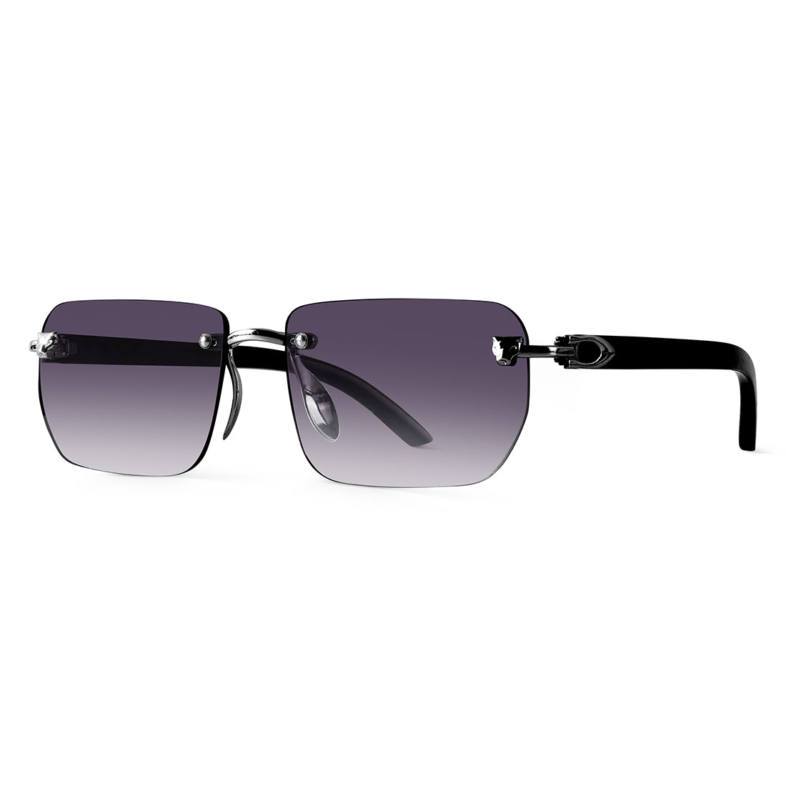 Raze Purple Rimless Rectangle Sunglasses