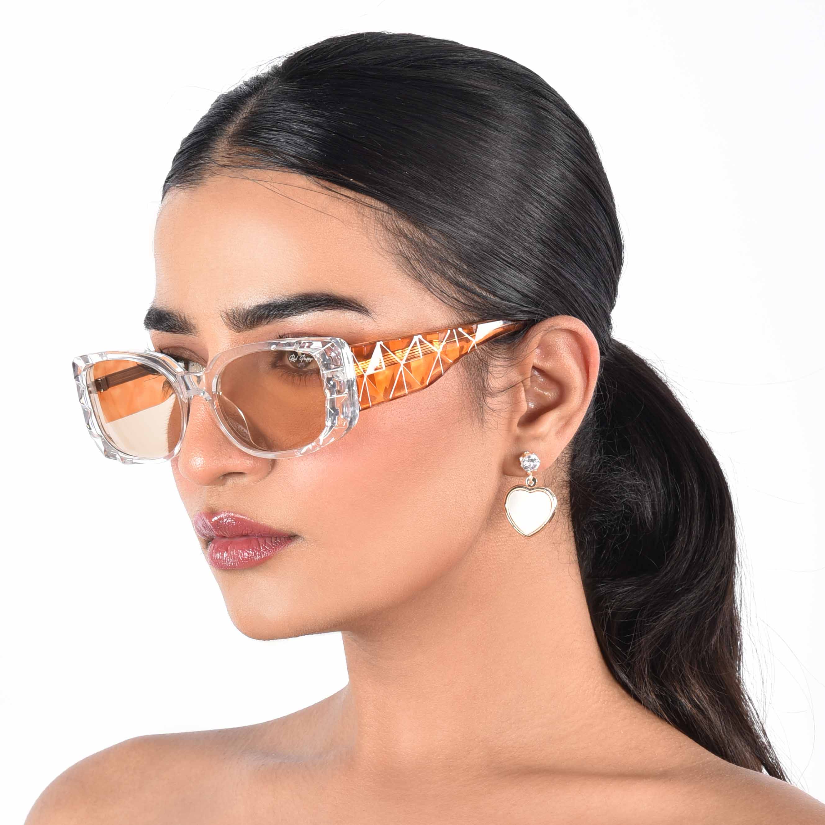 Aetheris Orange Rectangle Sunglasses