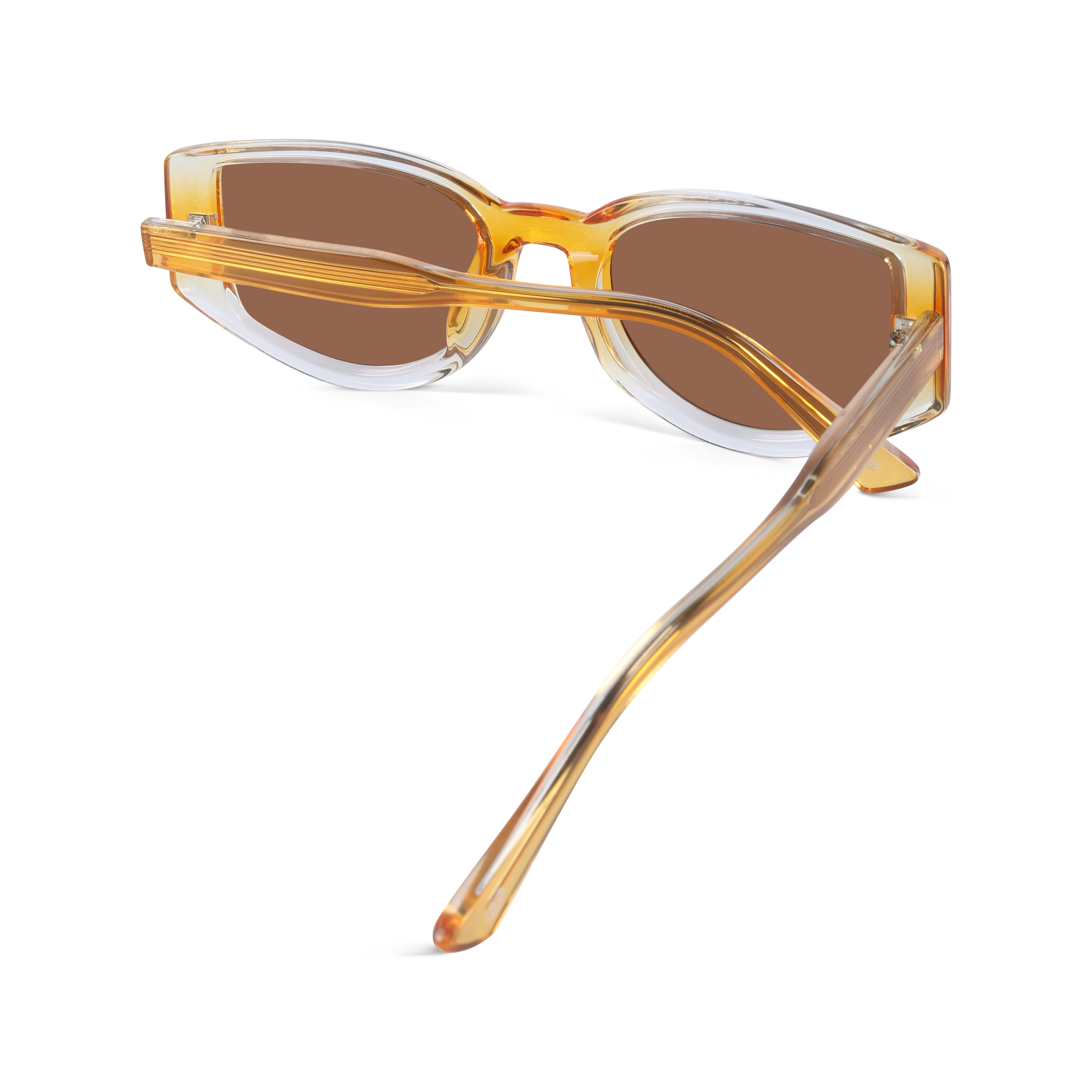 Alcove Brown Polarized Rectangle Sunglasses