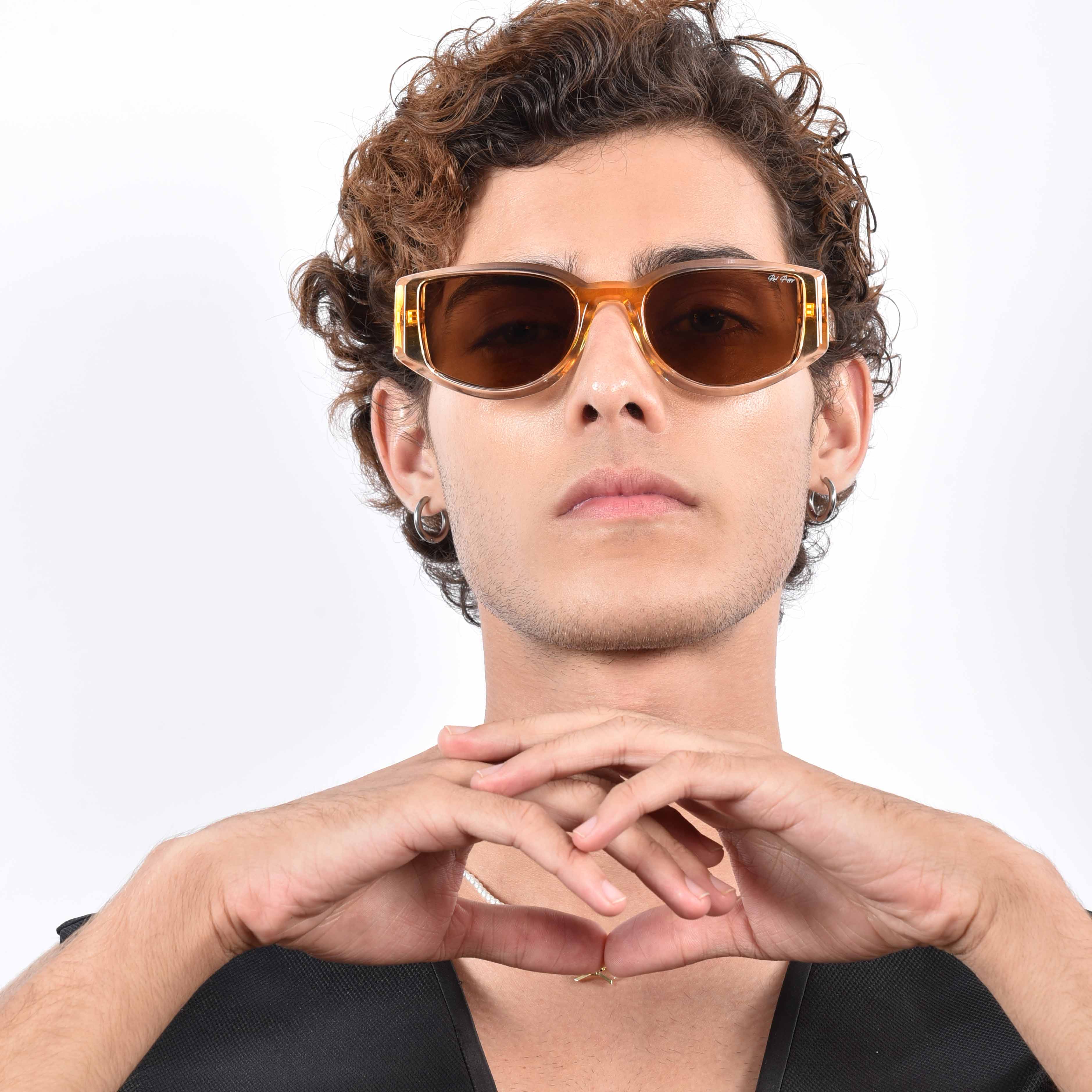 Alcove Brown Polarized Rectangle Sunglasses