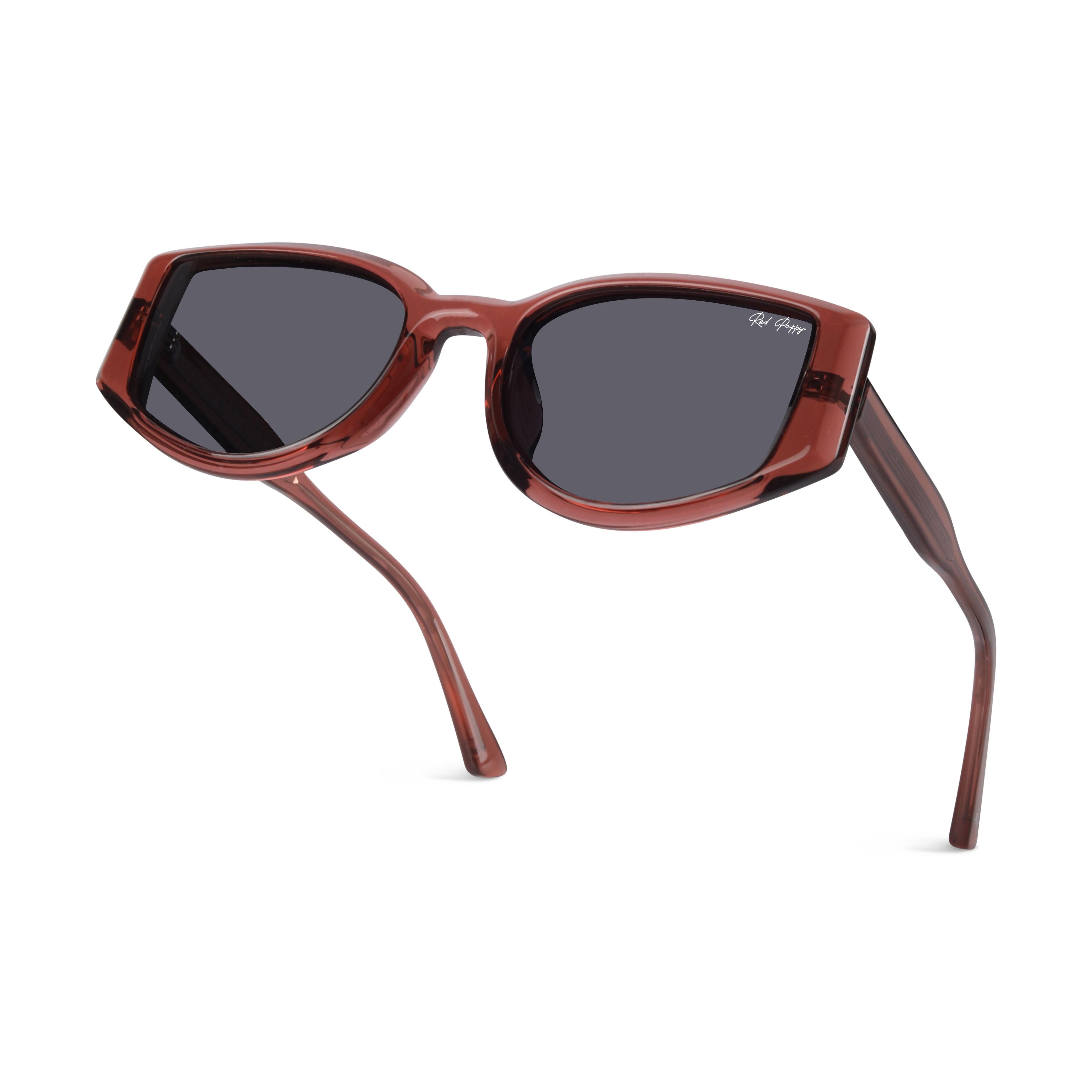 Alcove Wine Red Polarized Rectangle Sunglasses