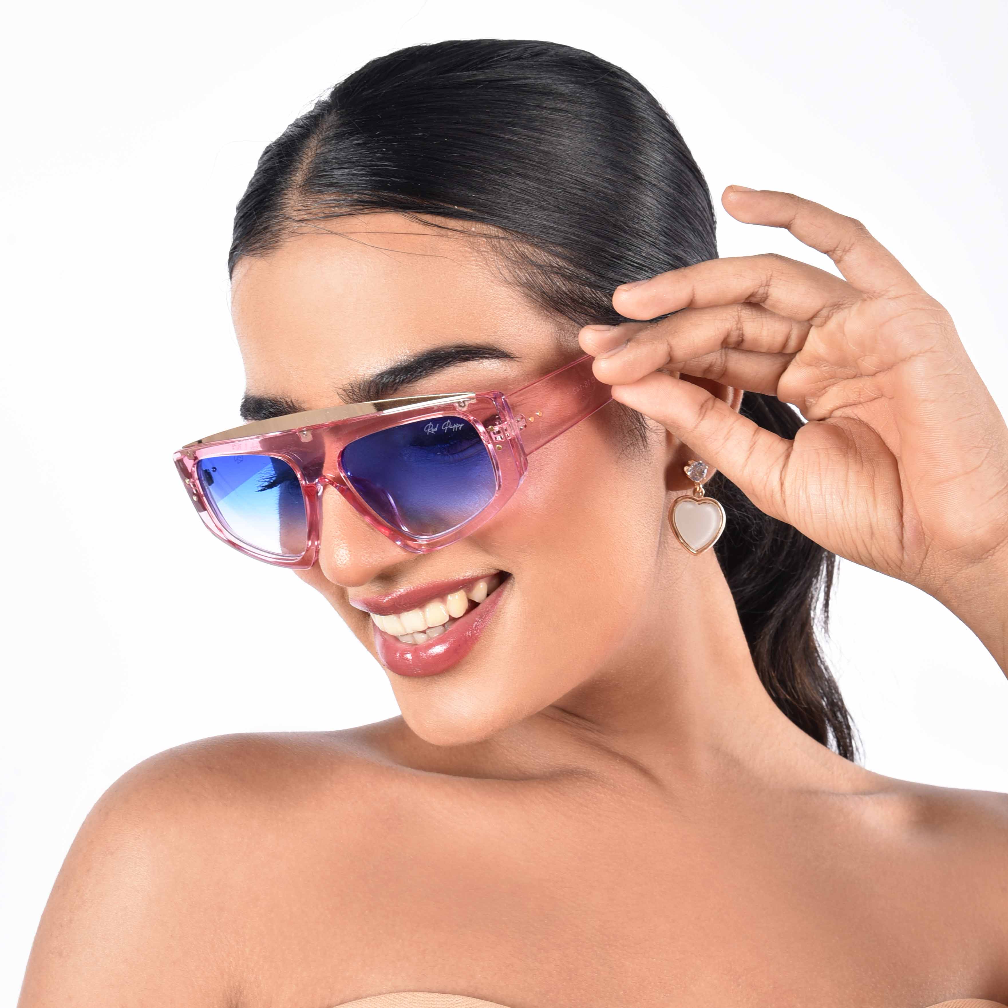 Aurion Blue Rectangle Sunglasses
