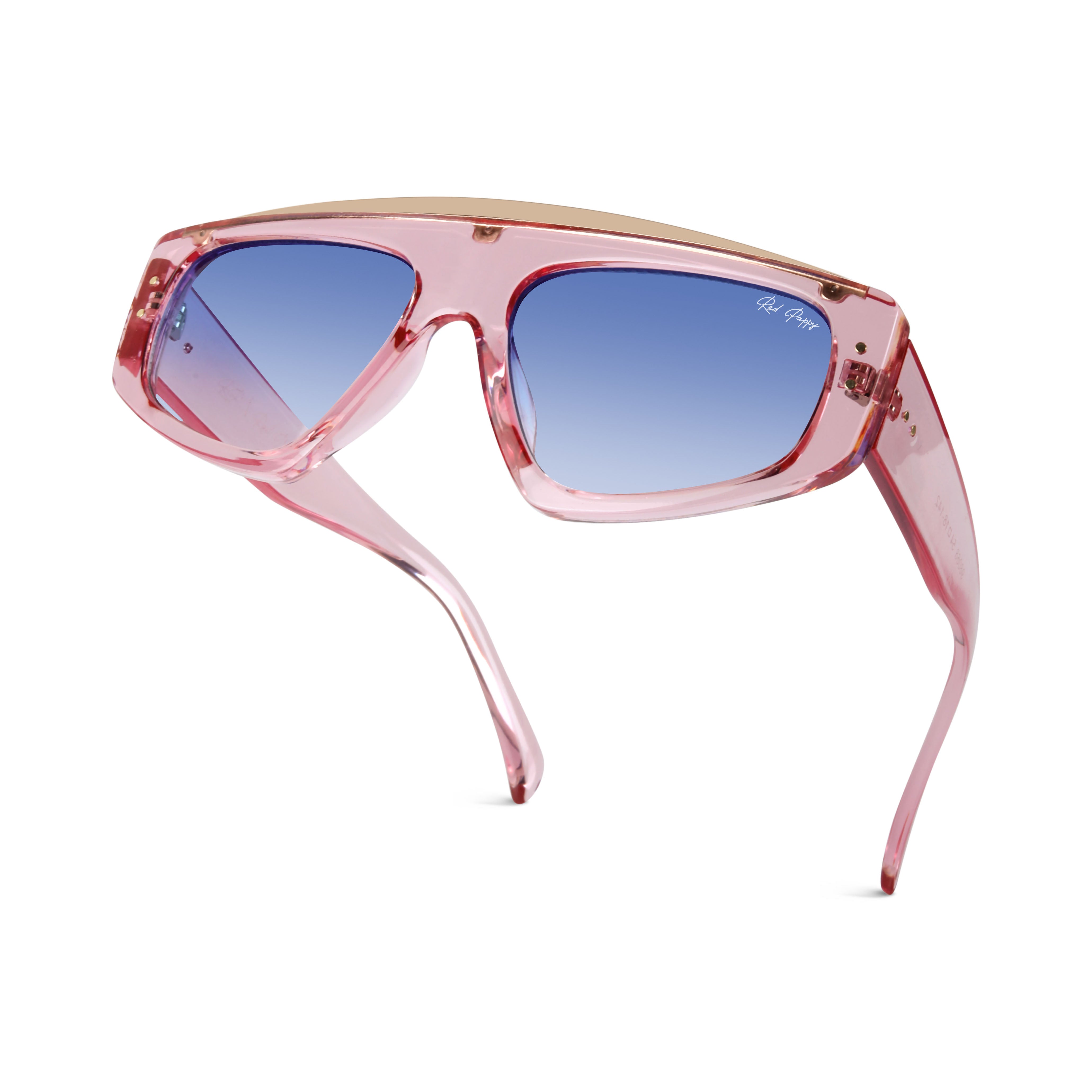 Aurion Blue Rectangle Sunglasses