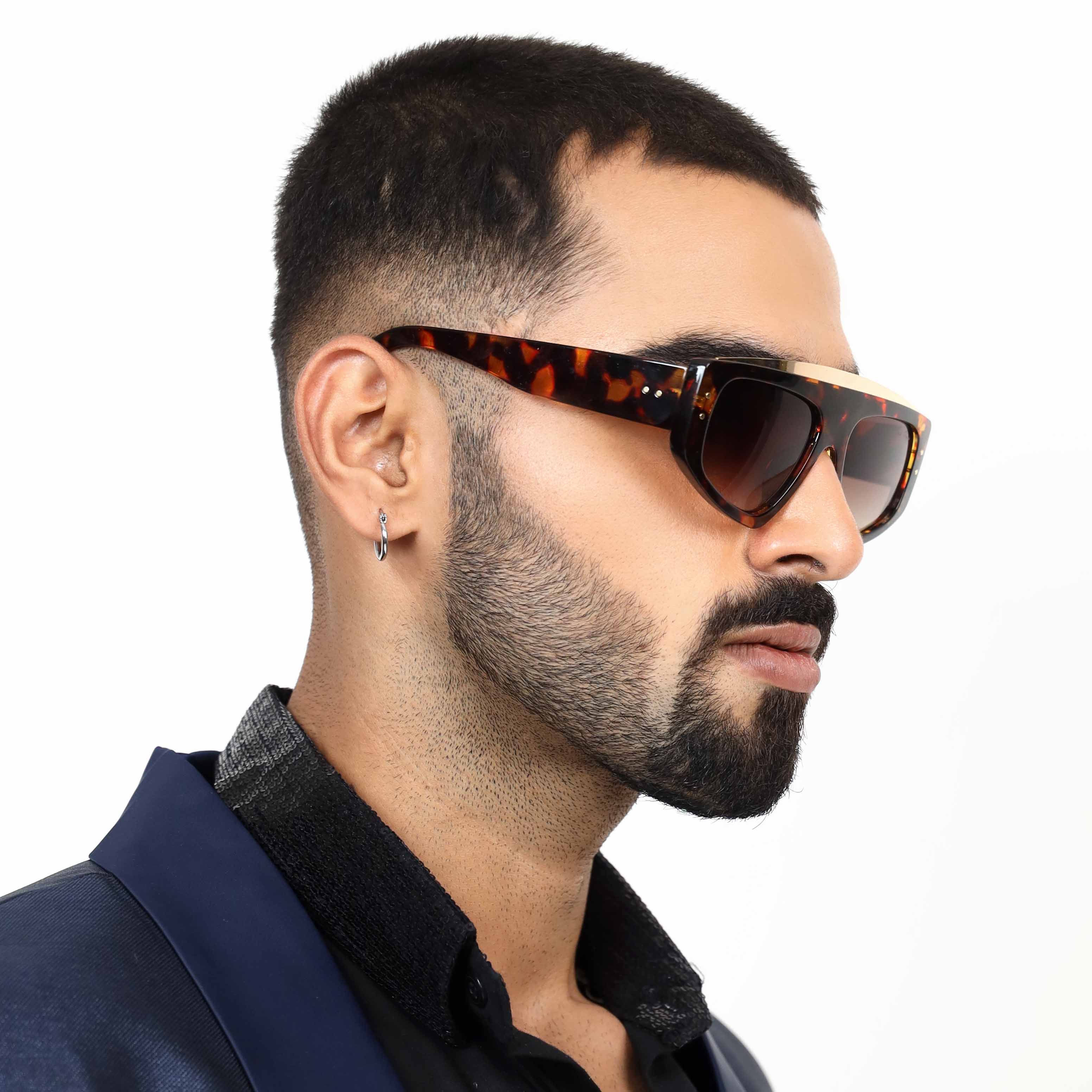 Aurion Brown Rectangle Sunglasses