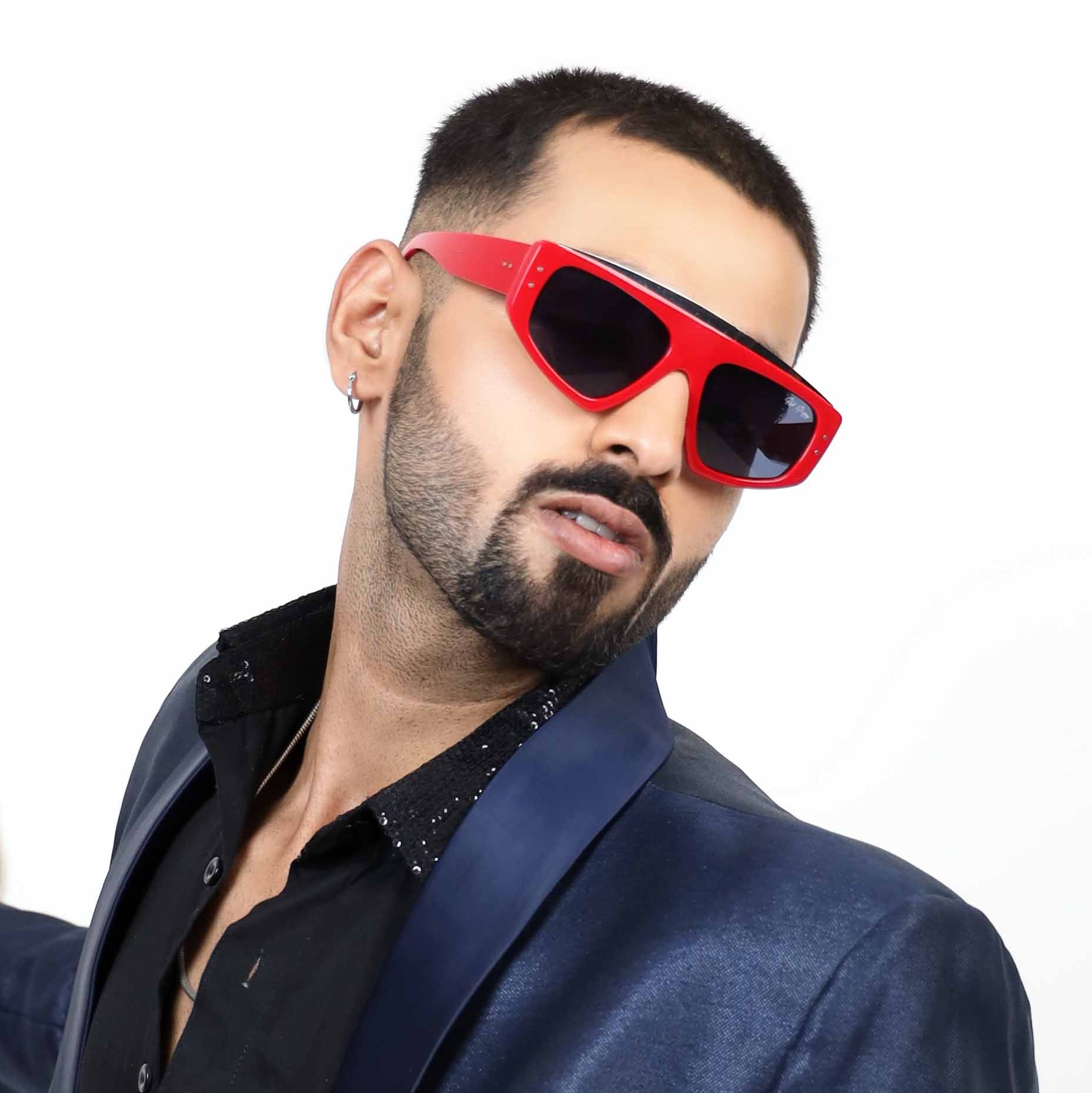 Aurion Red Rectangle Sunglasses