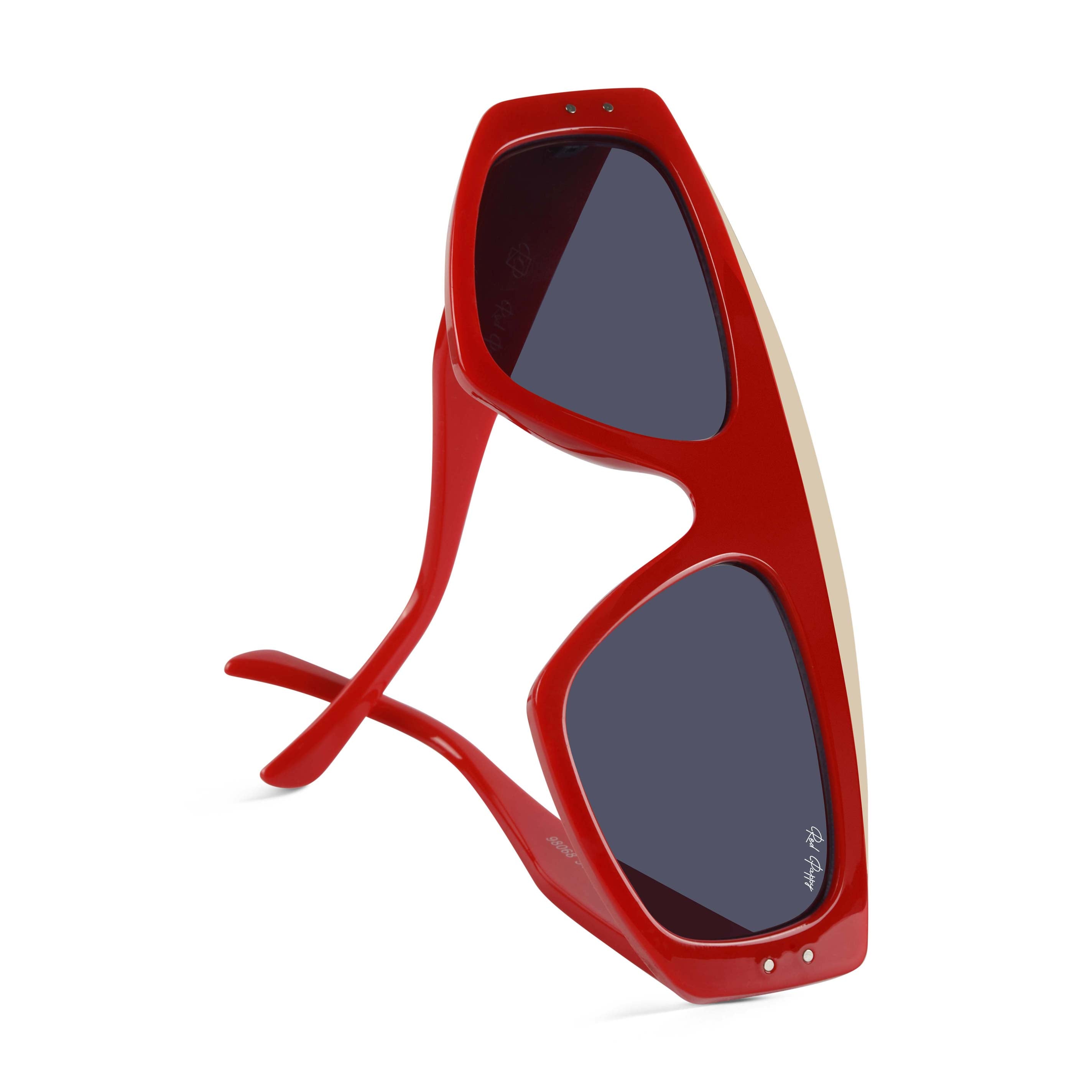 Aurion Red Rectangle Sunglasses