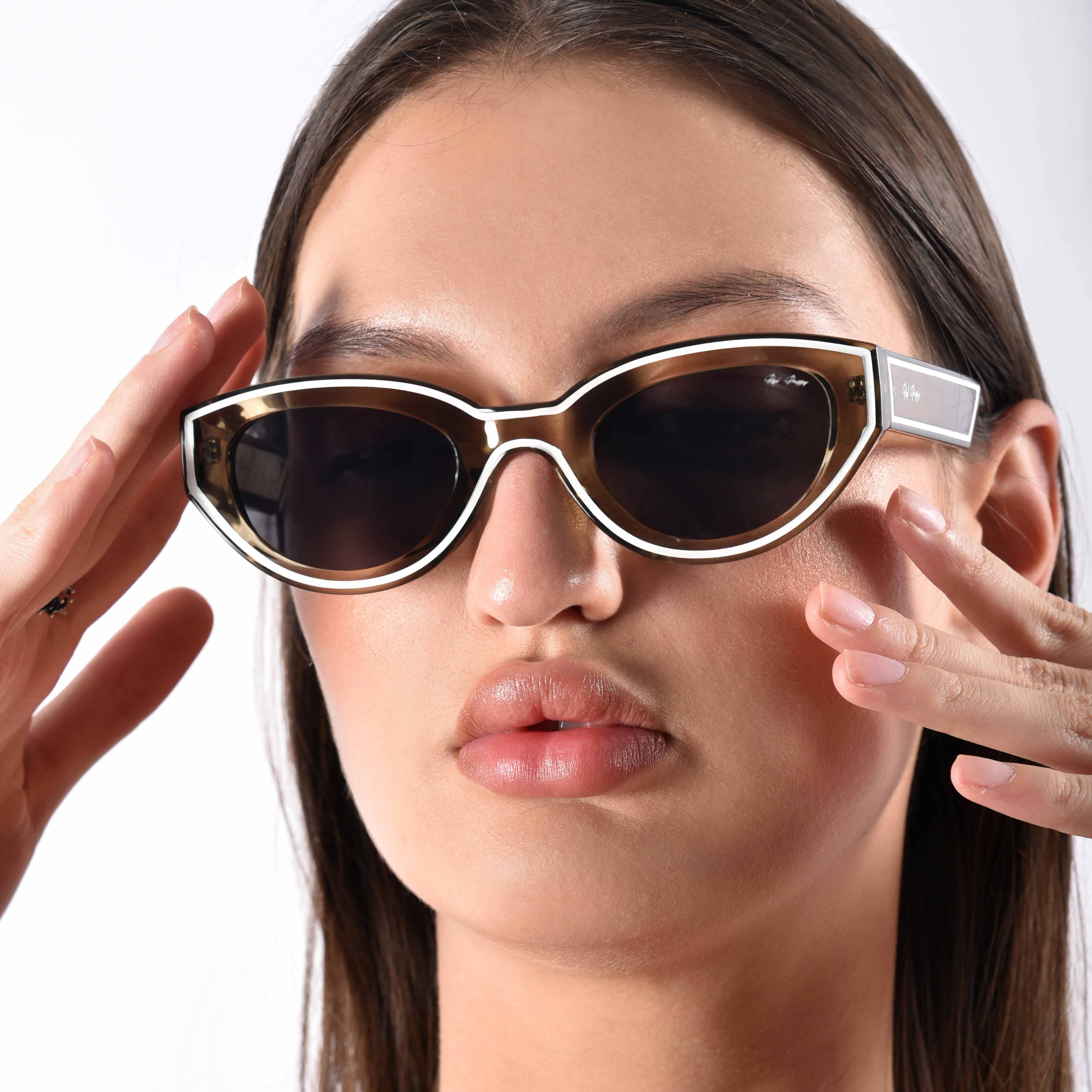 Chronon Olive Rectangle Sunglasses