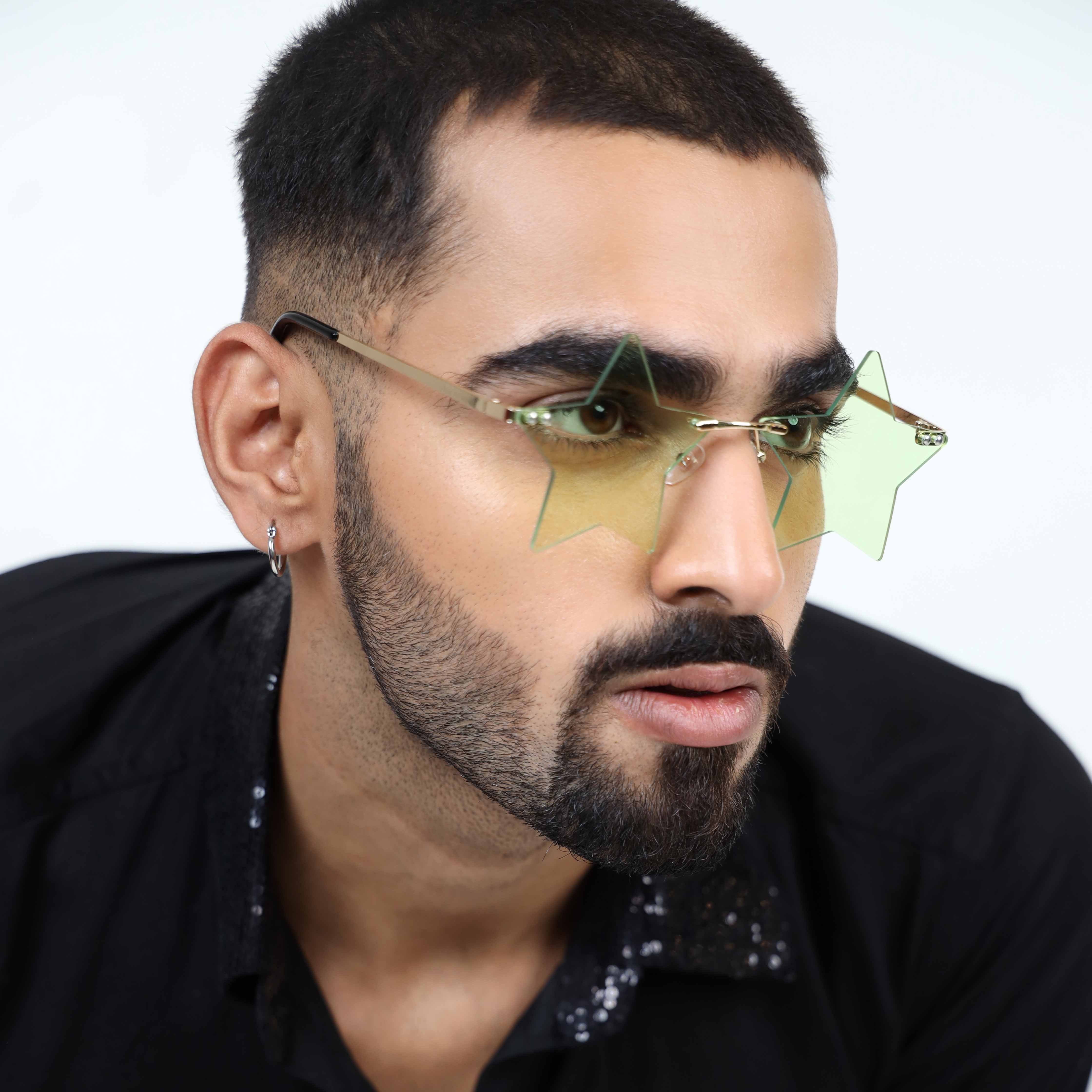 Ciel Light Green Star Sunglasses