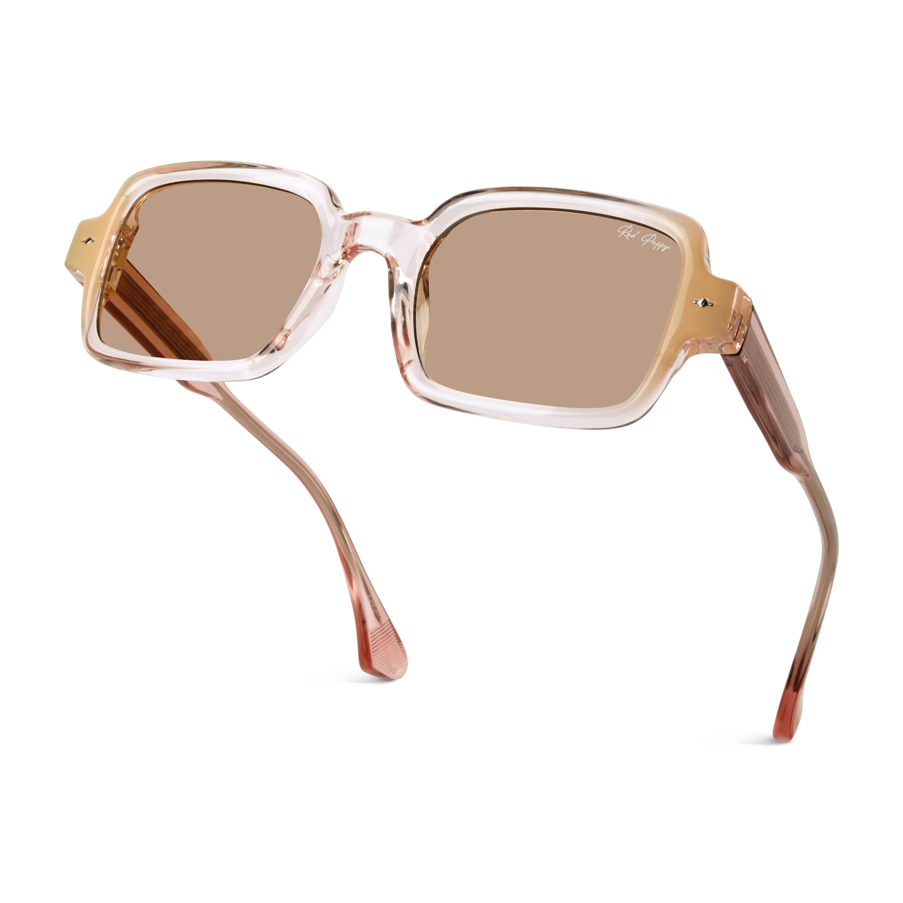 Crescendo Brown Rectangle Sunglasses