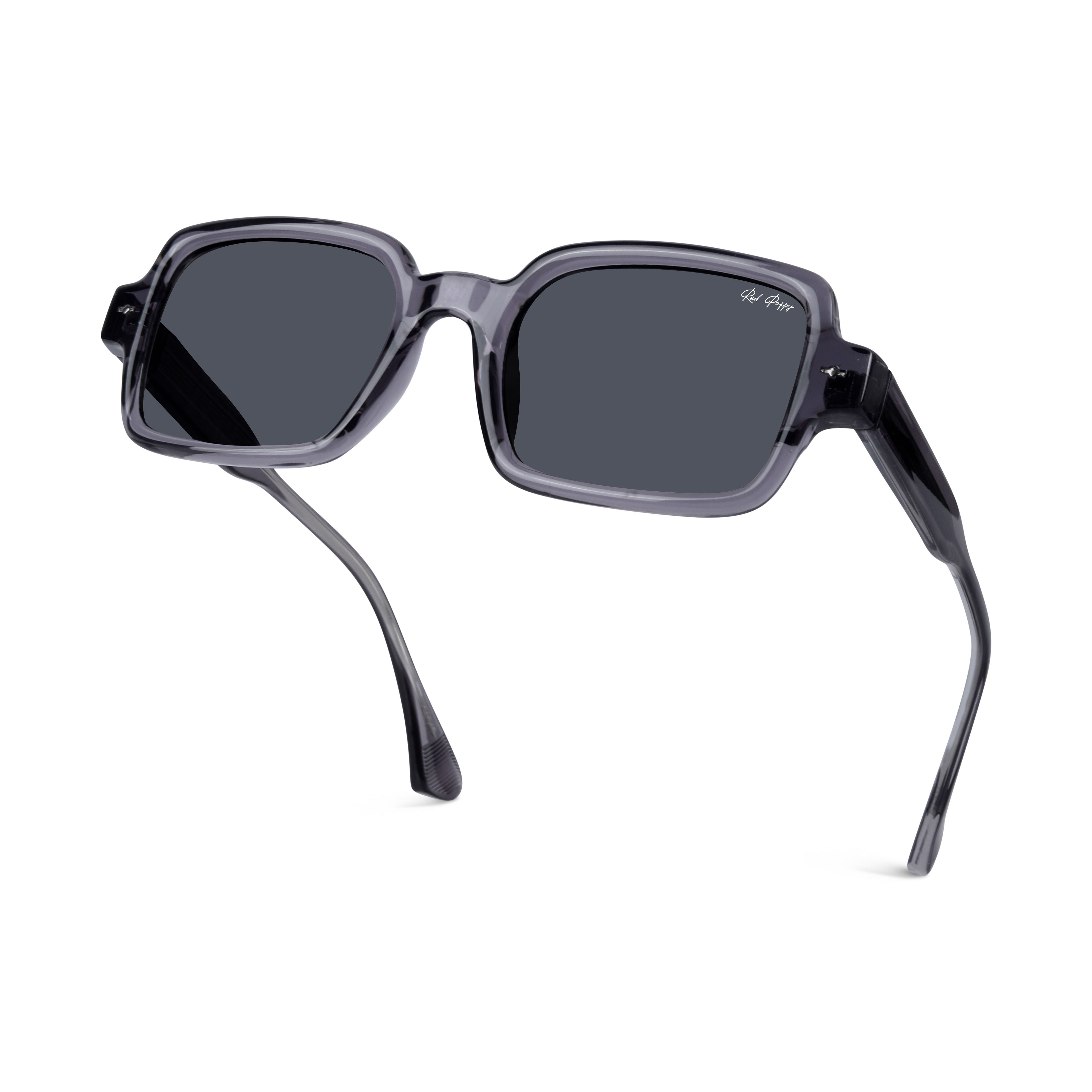 Crescendo Purple Rectangle Sunglasses