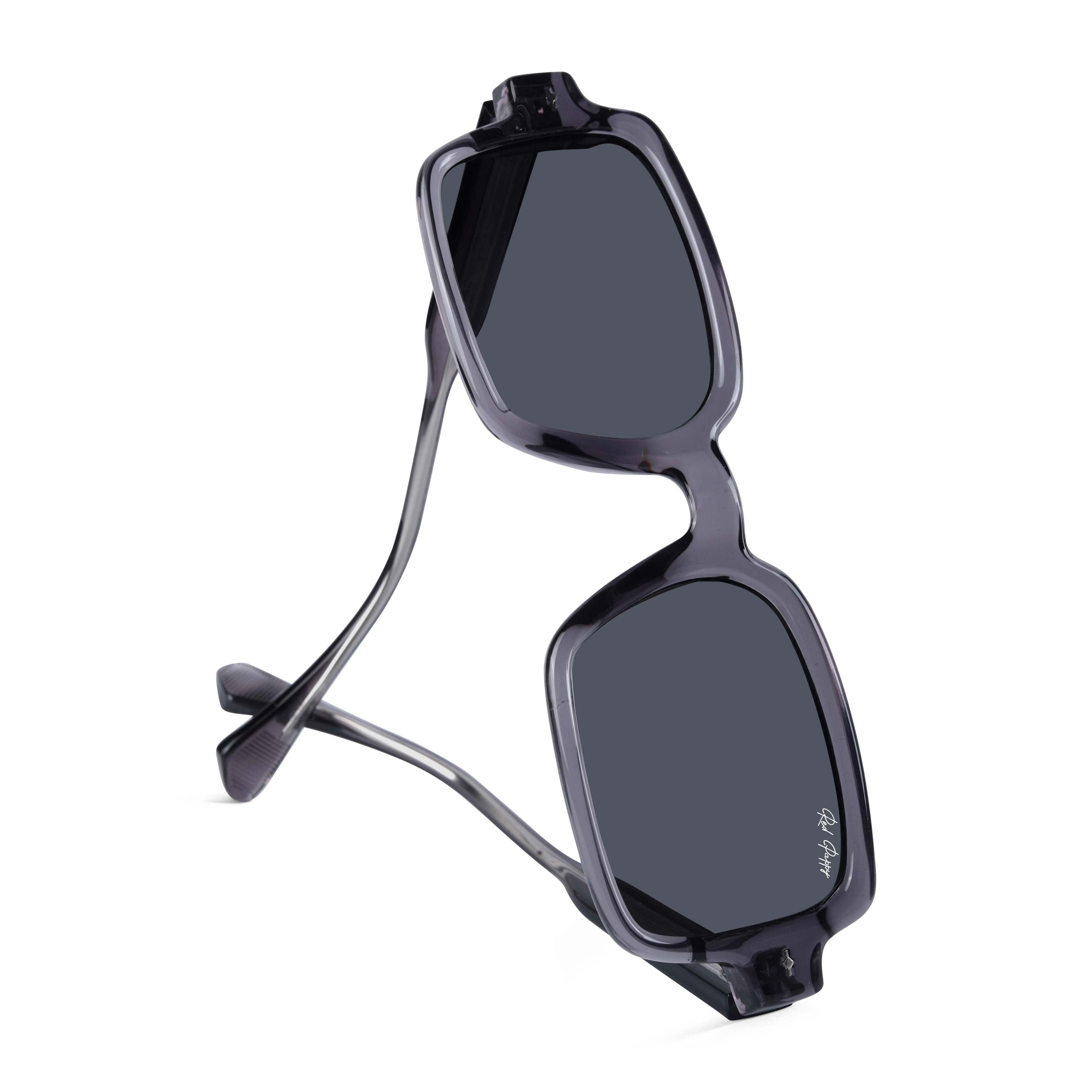 Crescendo Purple Rectangle Sunglasses