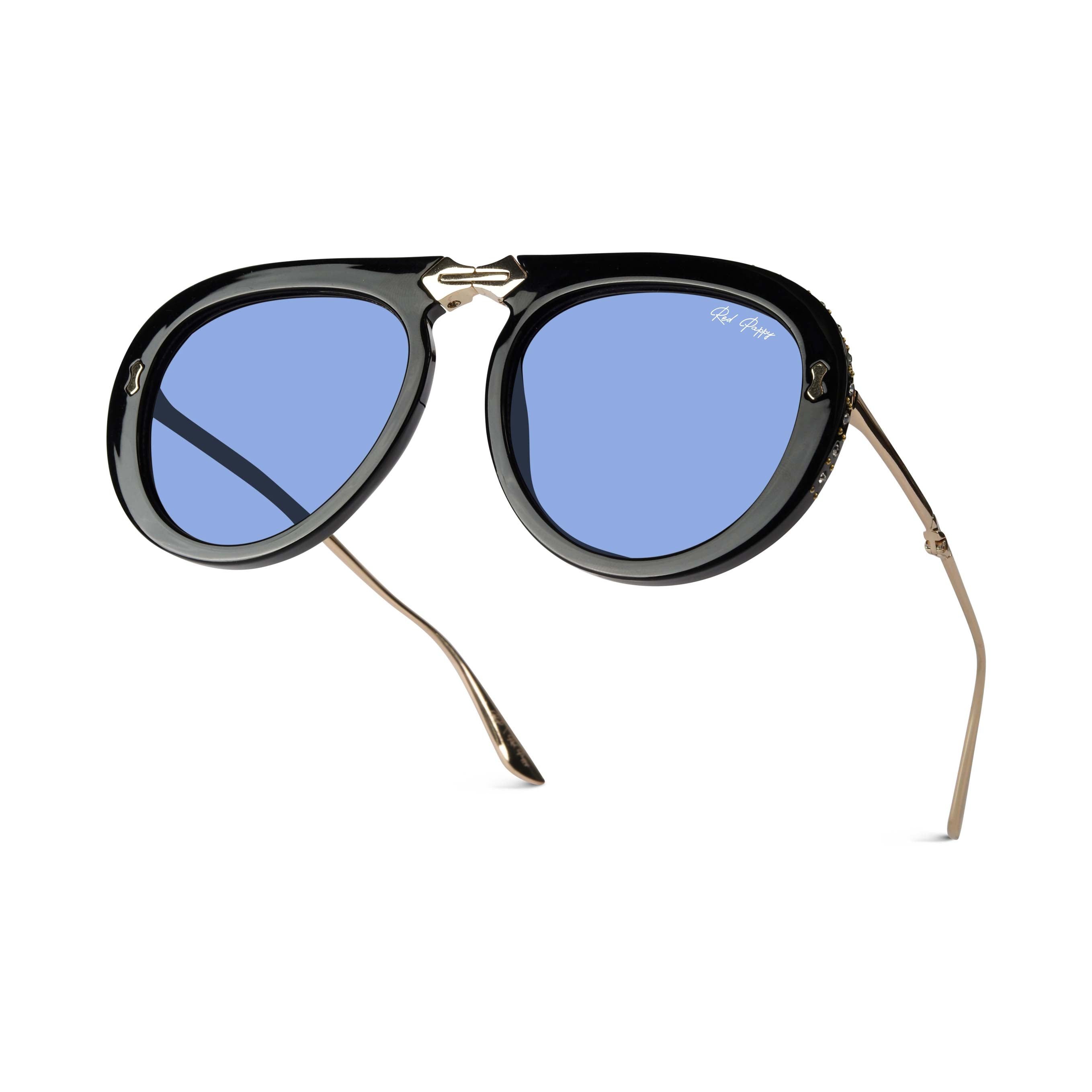 Crystara Blue Aviator Sunglasses