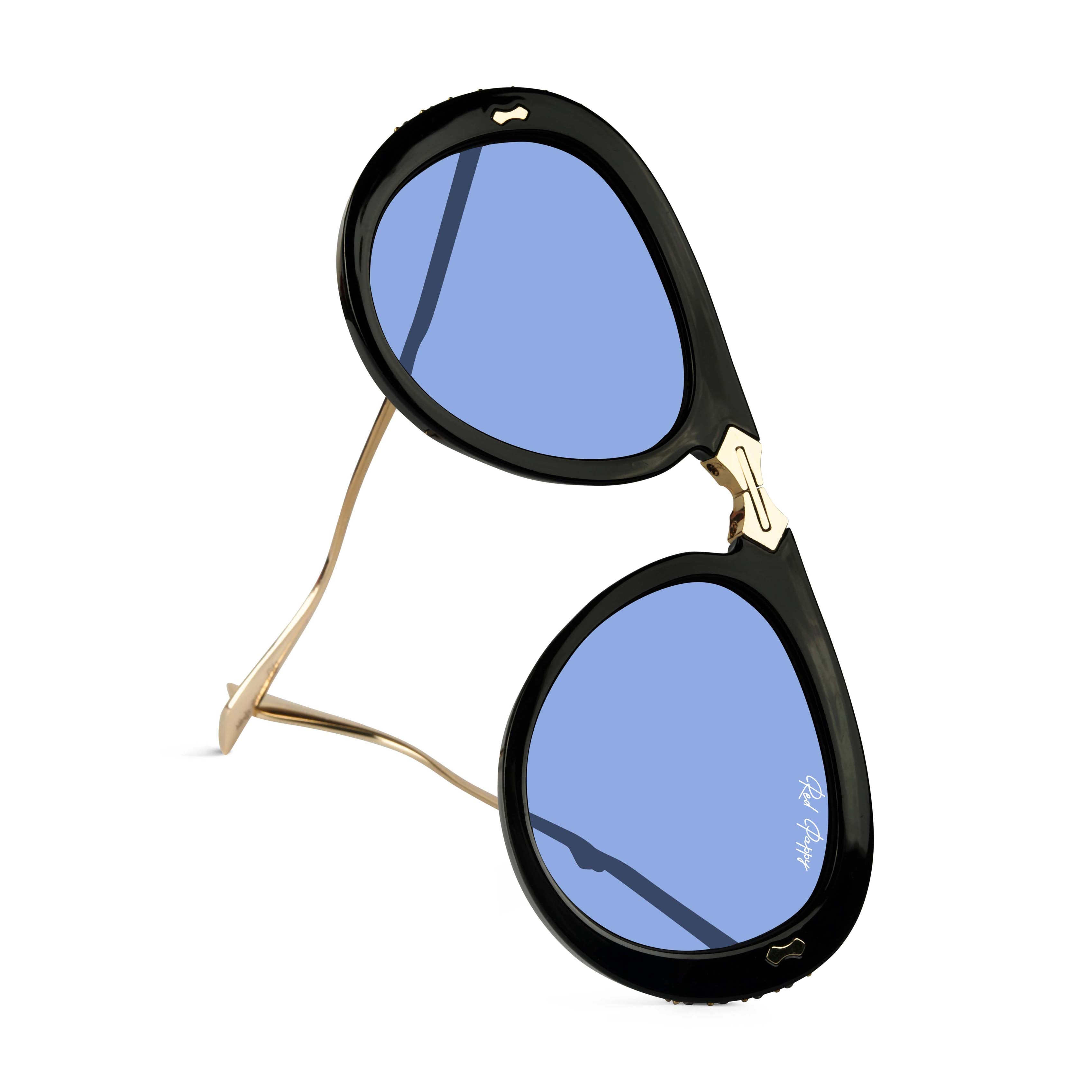 Crystara Blue Aviator Sunglasses