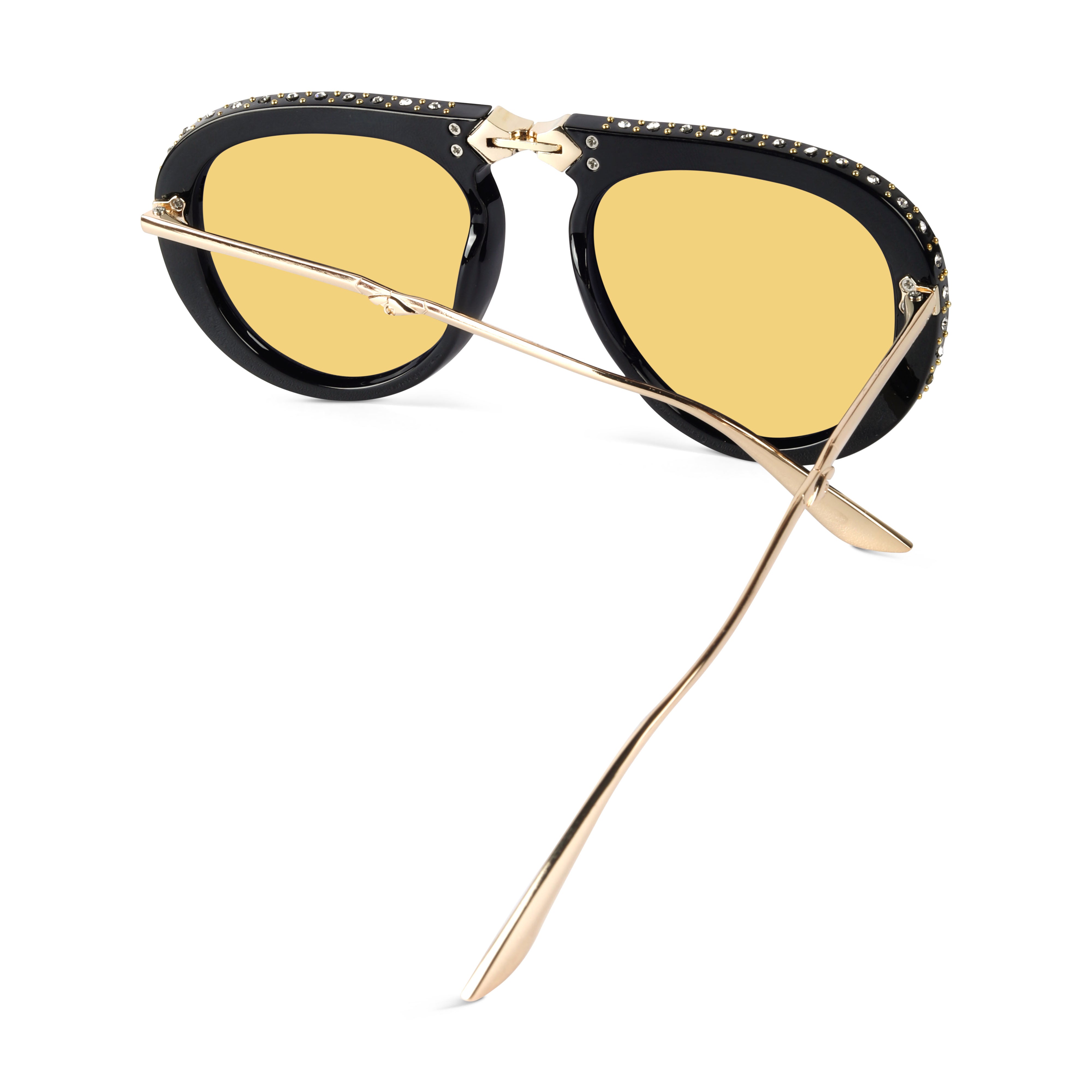 Crystara Yellow Aviator Sunglasses