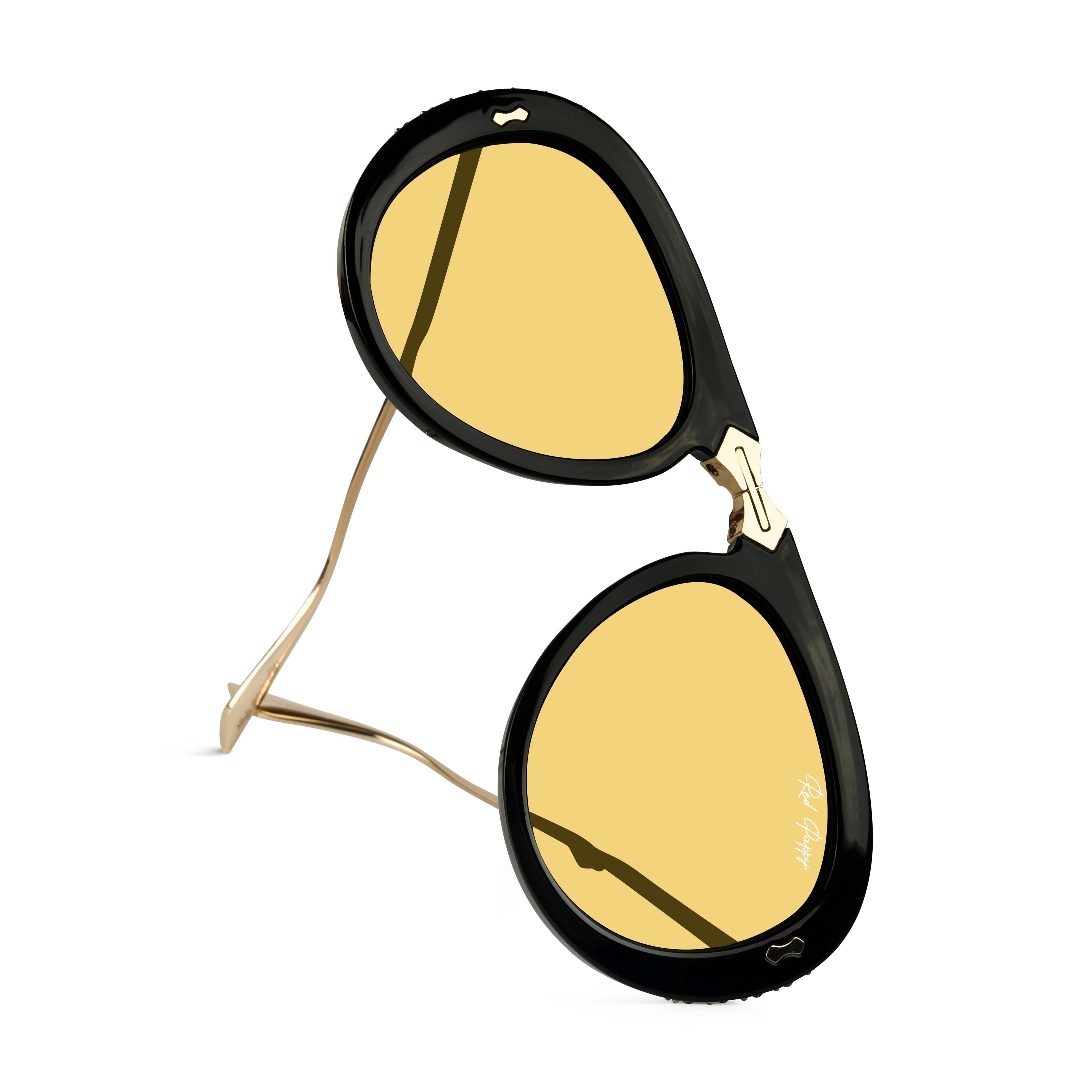 Crystara Yellow Aviator Sunglasses