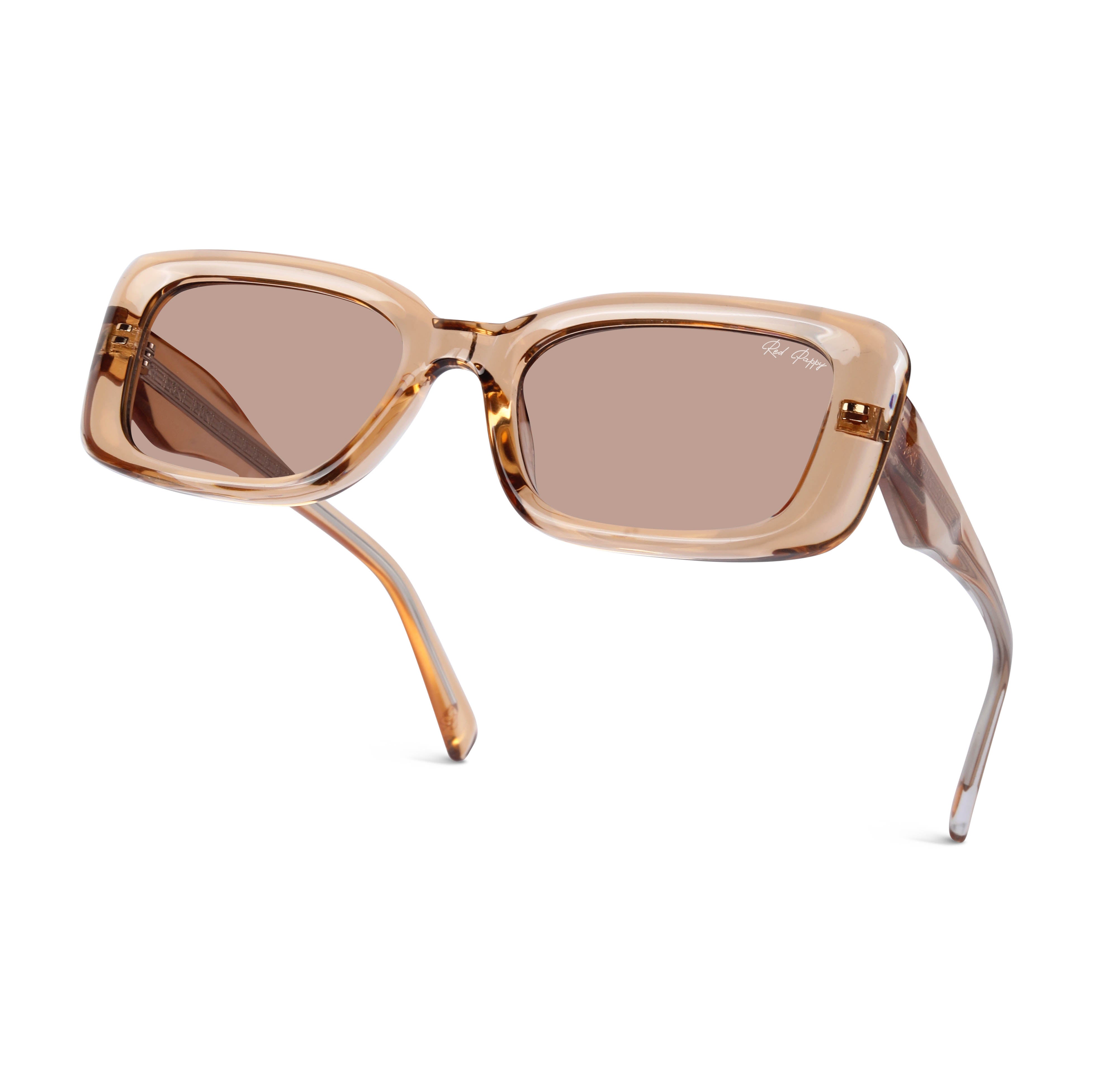 Eldrion Beige Oversized Sunglasses