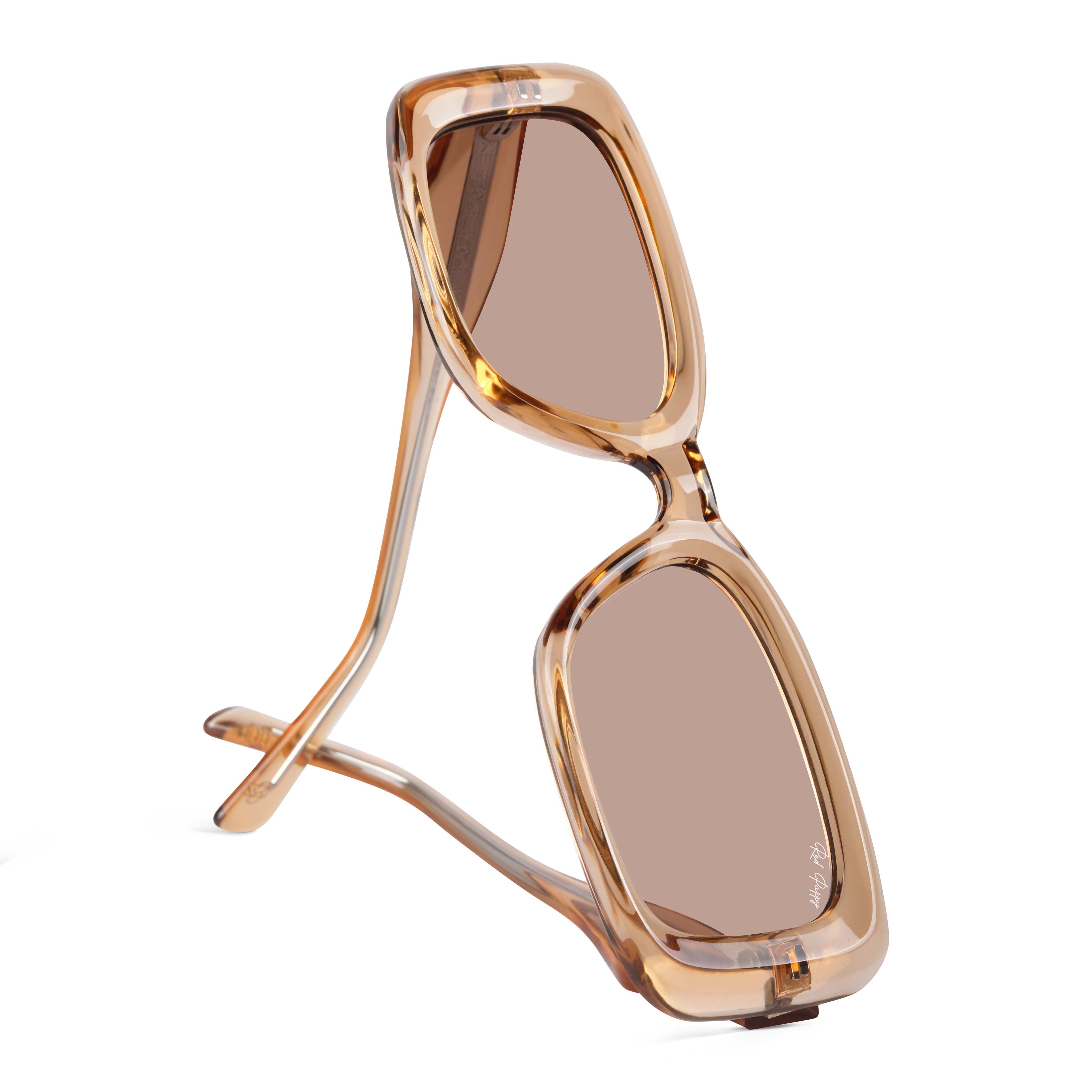 Eldrion Beige Oversized Sunglasses