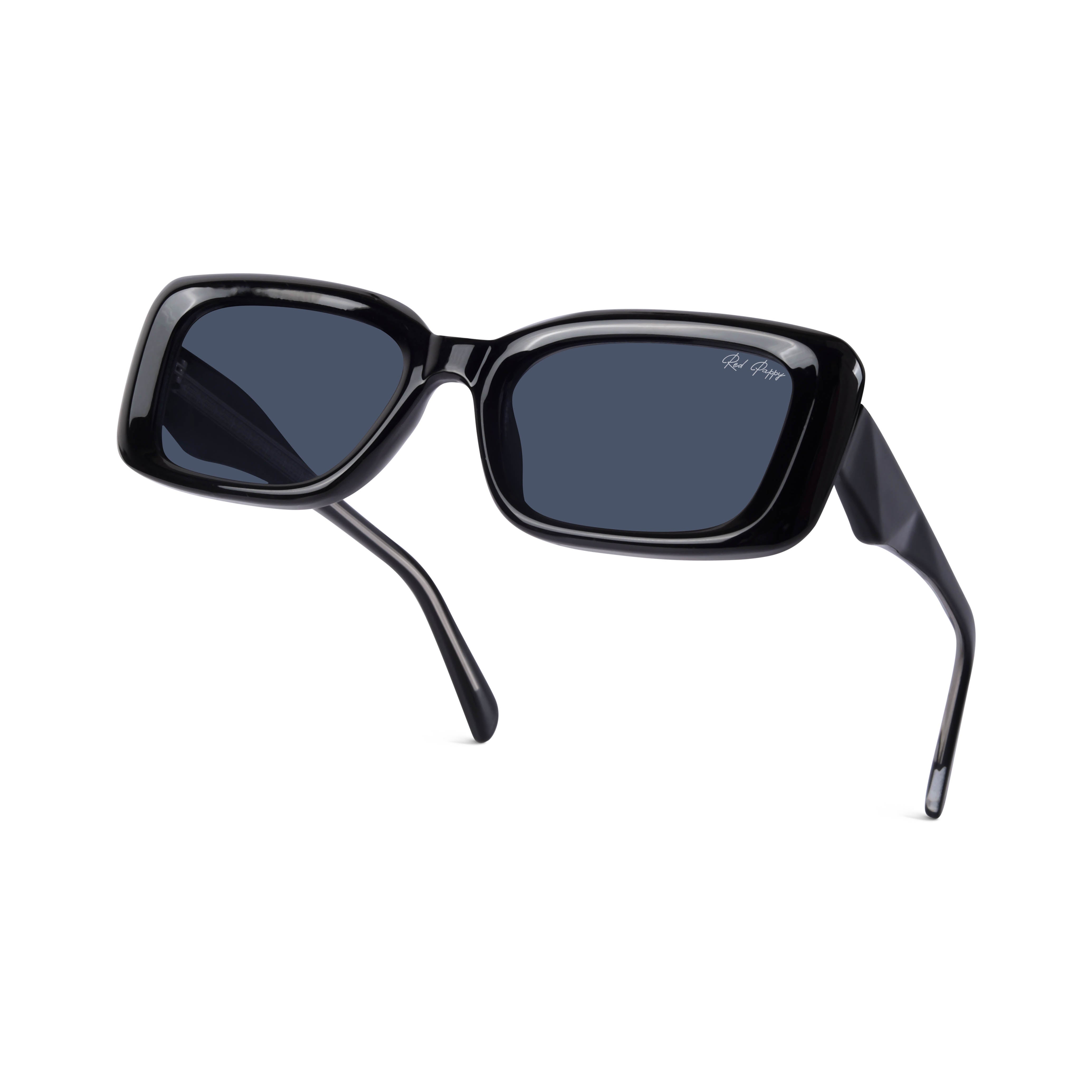 Eldrion Black Oversized Sunglasses