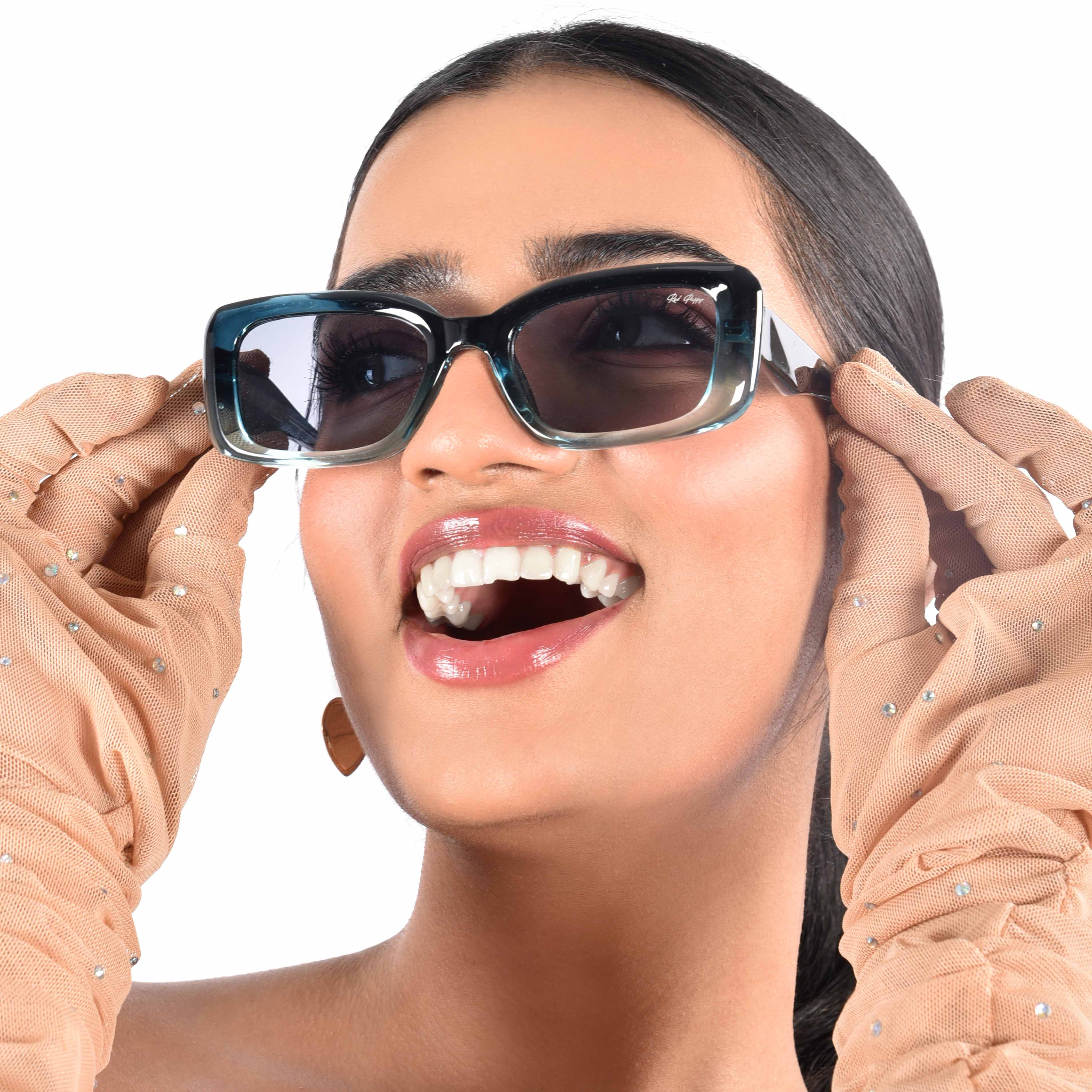 Eldrion Blue Oversized Sunglasses