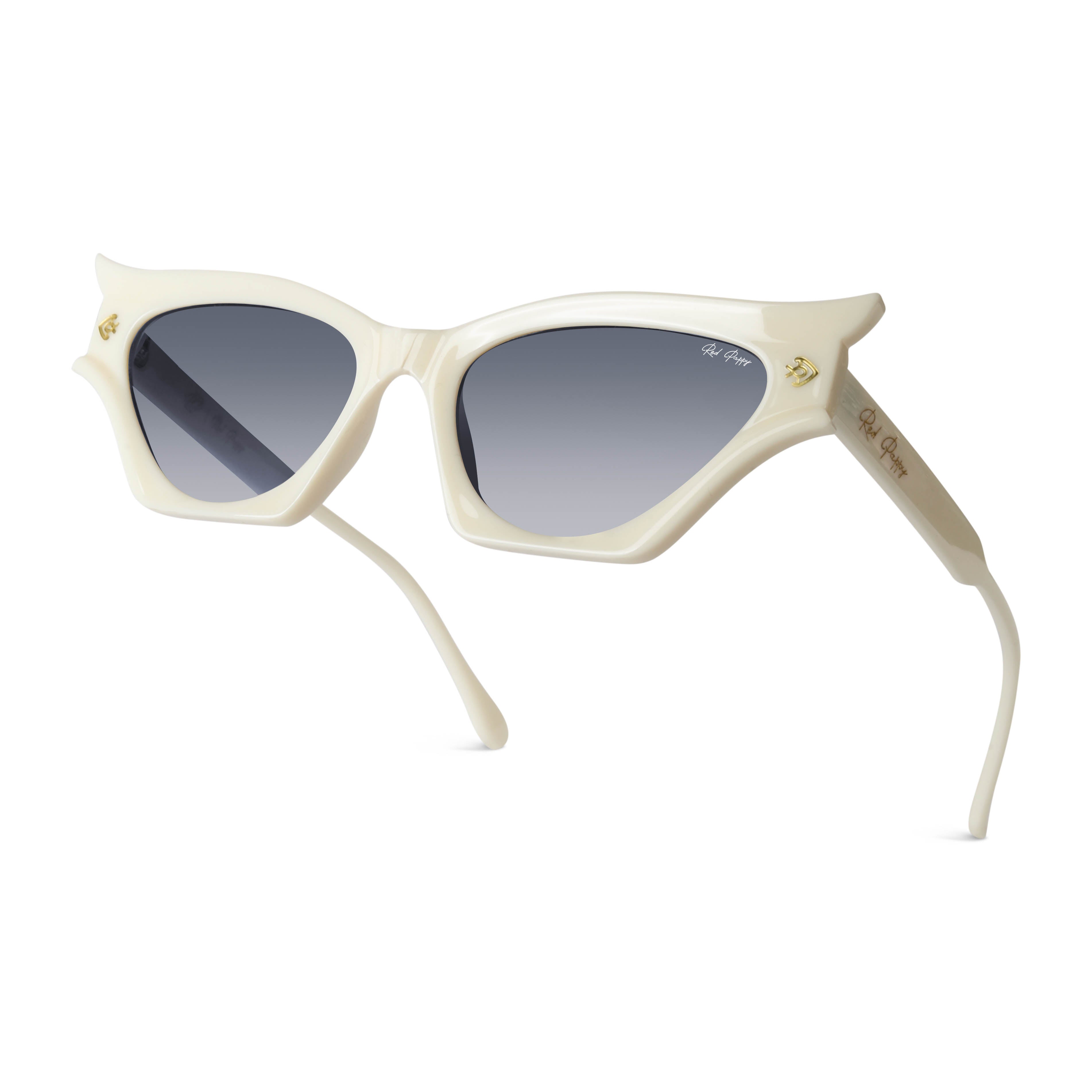 Flauxis Cream Cateye Sunglasses