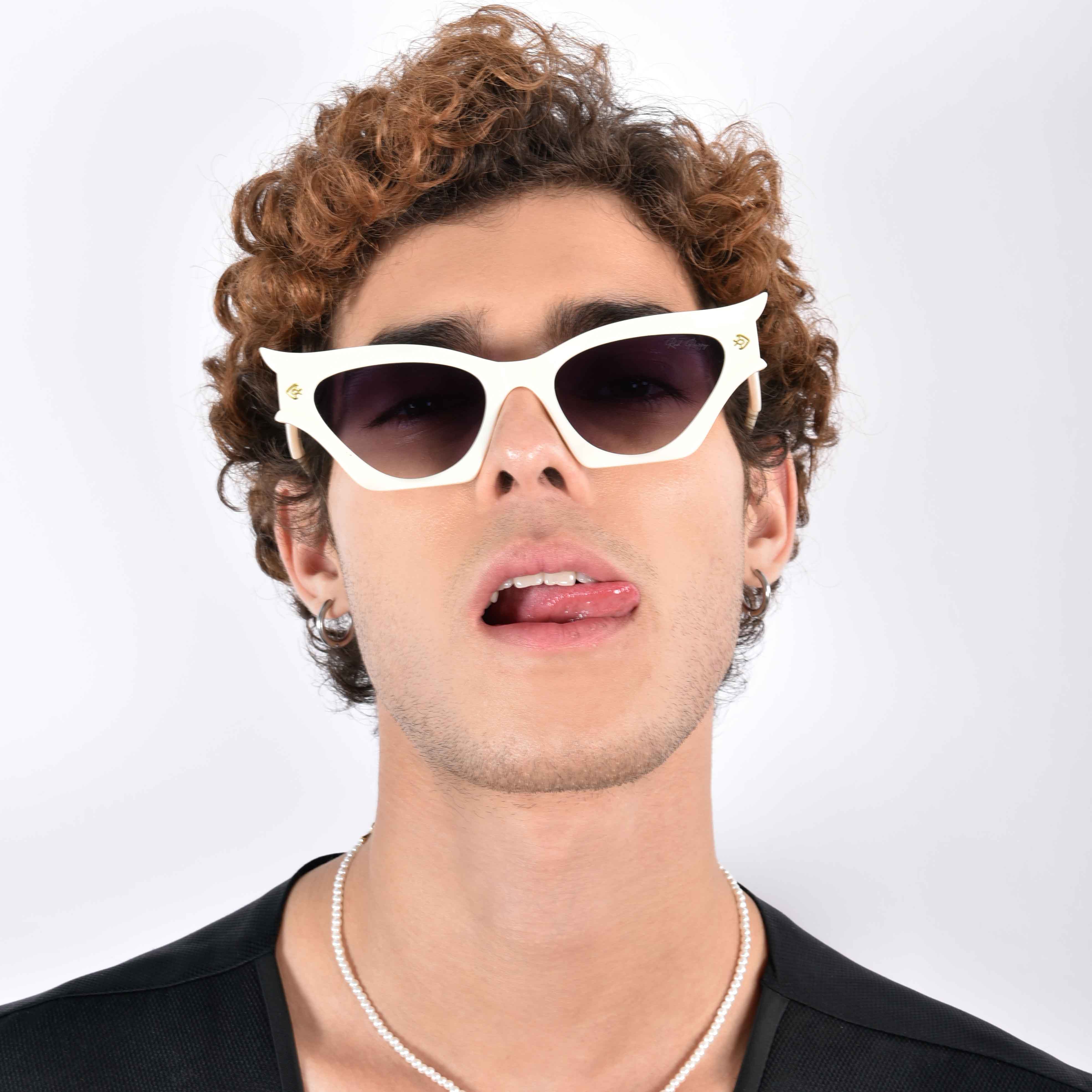 Flauxis Cream Cateye Sunglasses