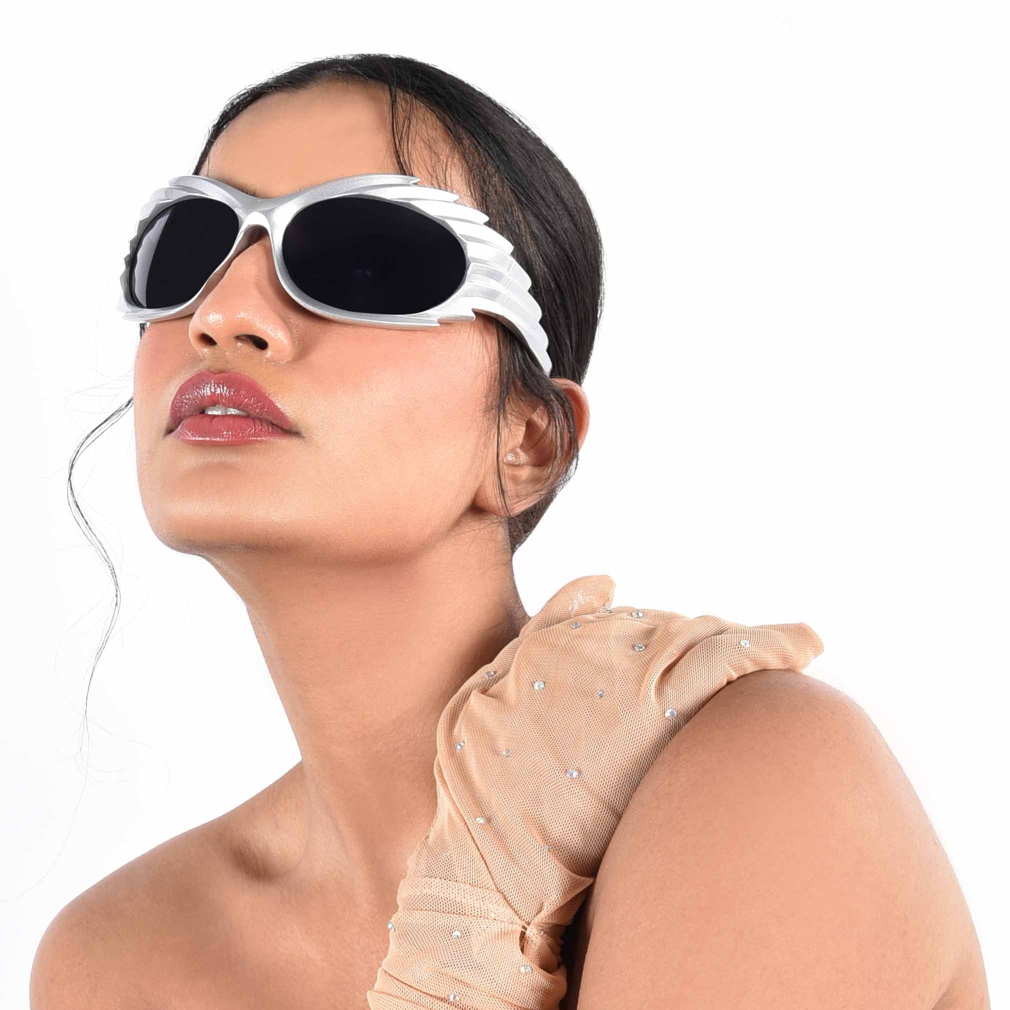 Glisune Blue Rectangle Sunglasses