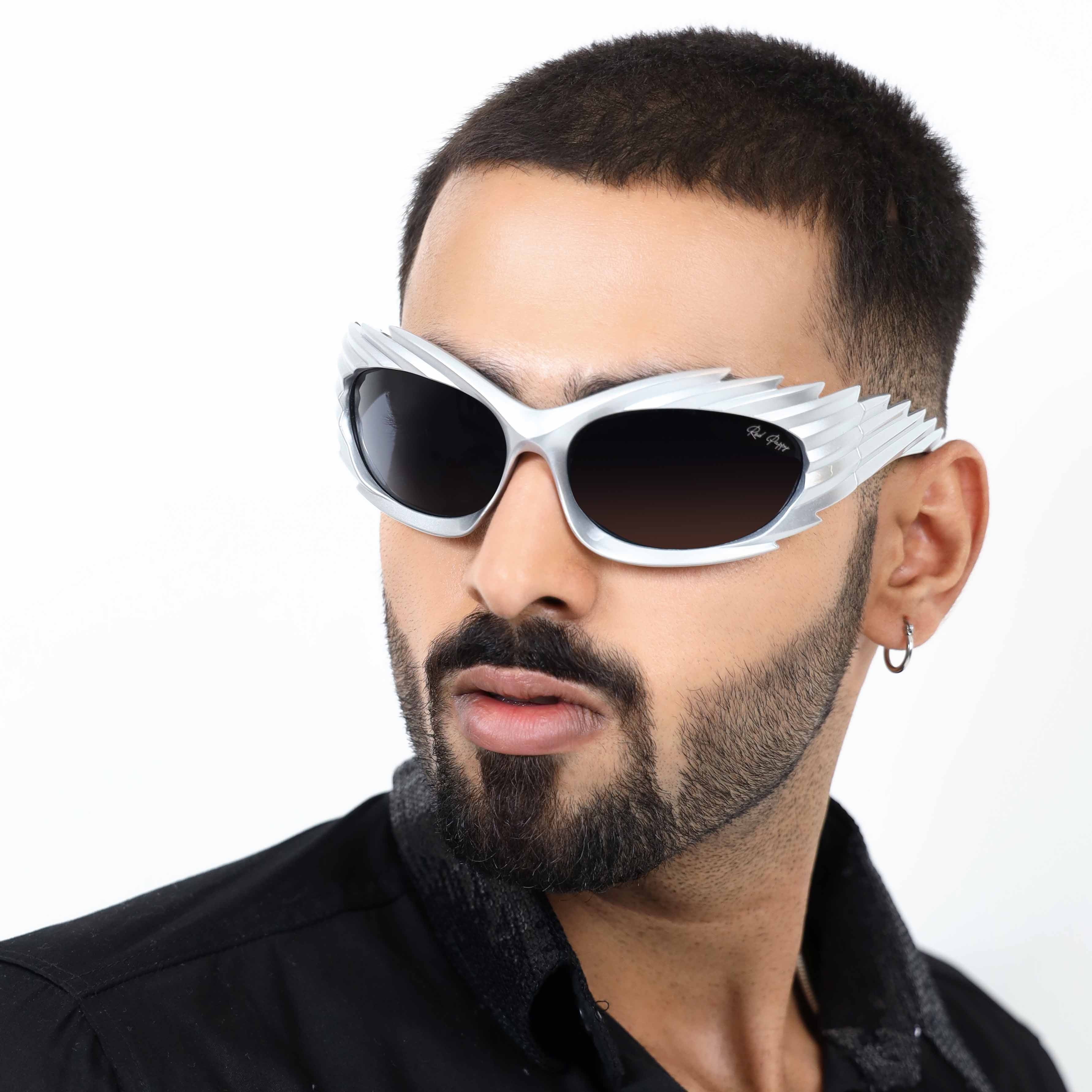 Glisune Blue Rectangle Sunglasses