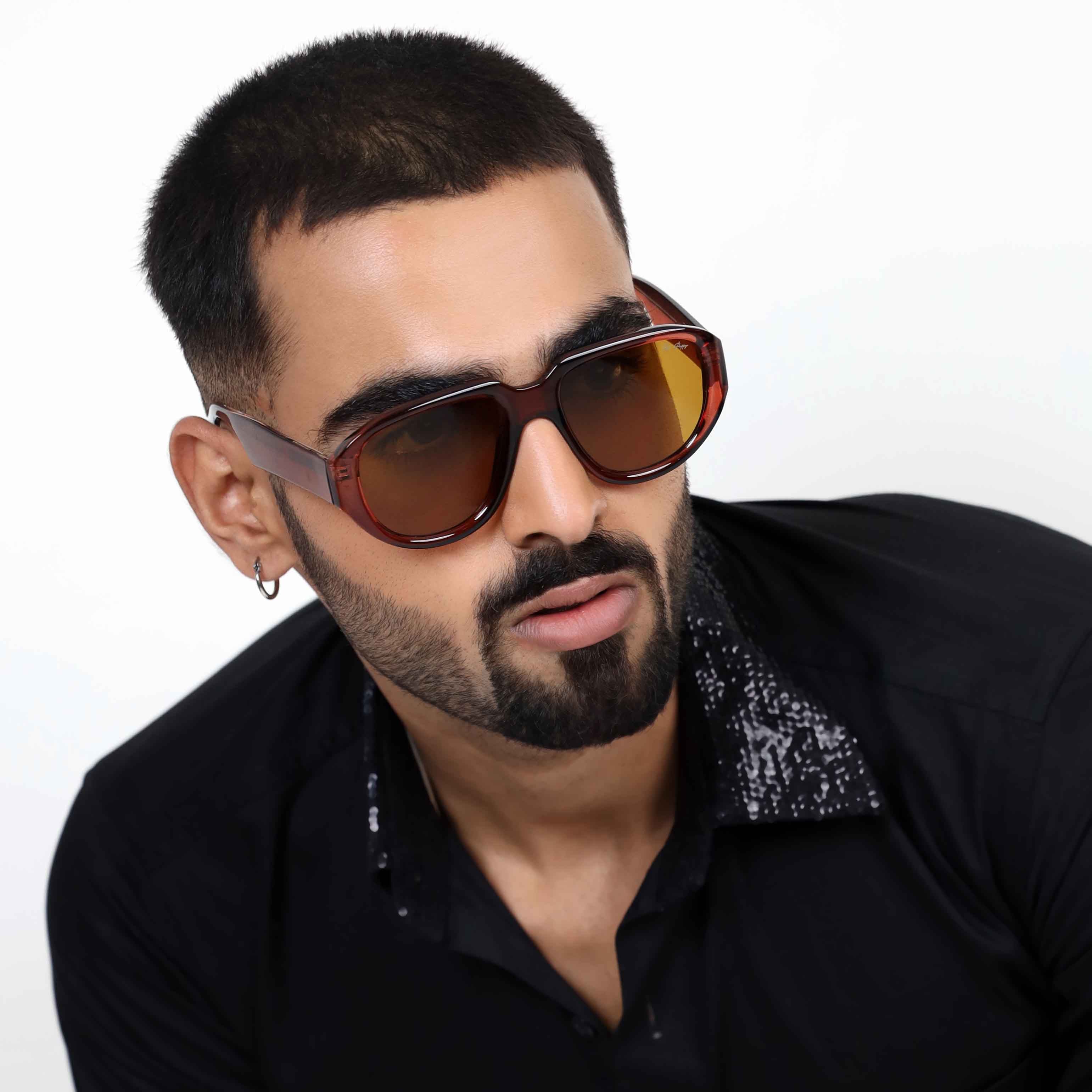 Lumivista Brown Oversized Sunglasses