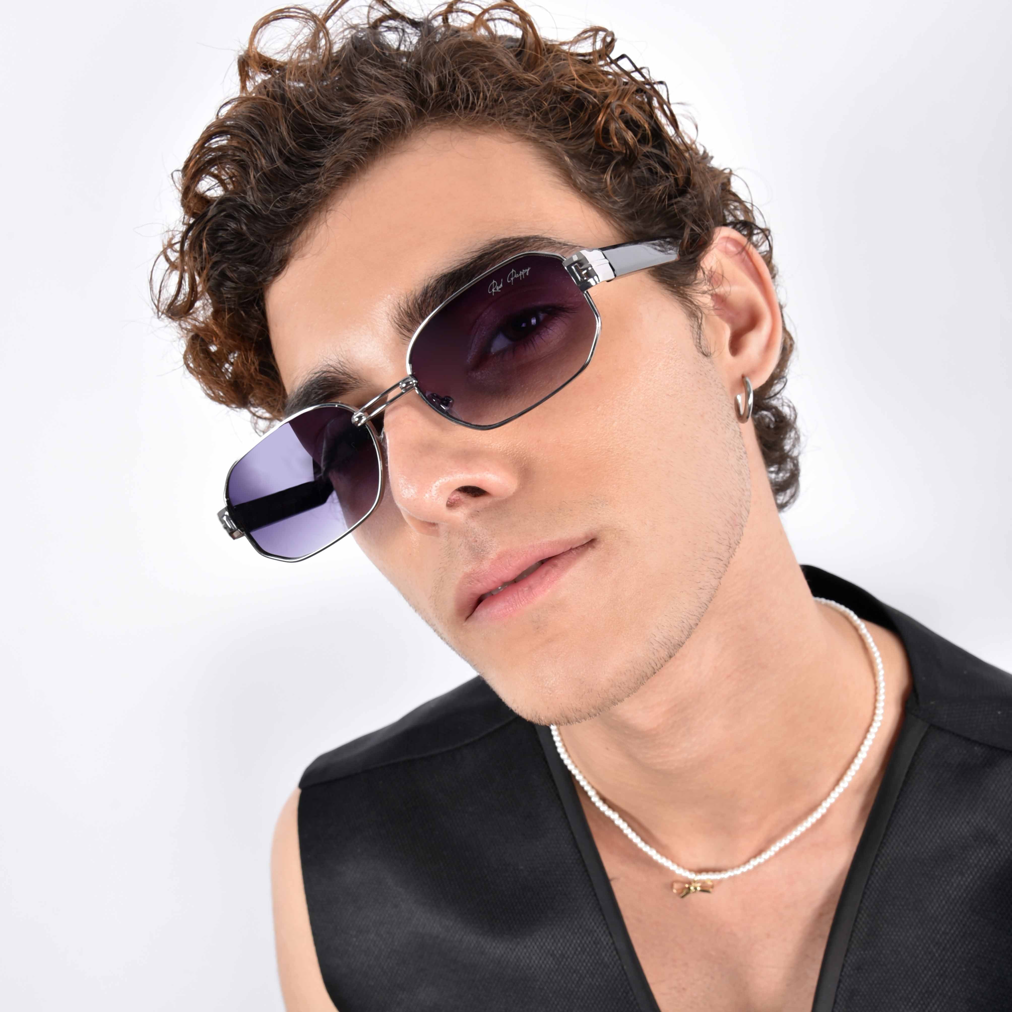 Noctis Black Rectangle Sunglasses