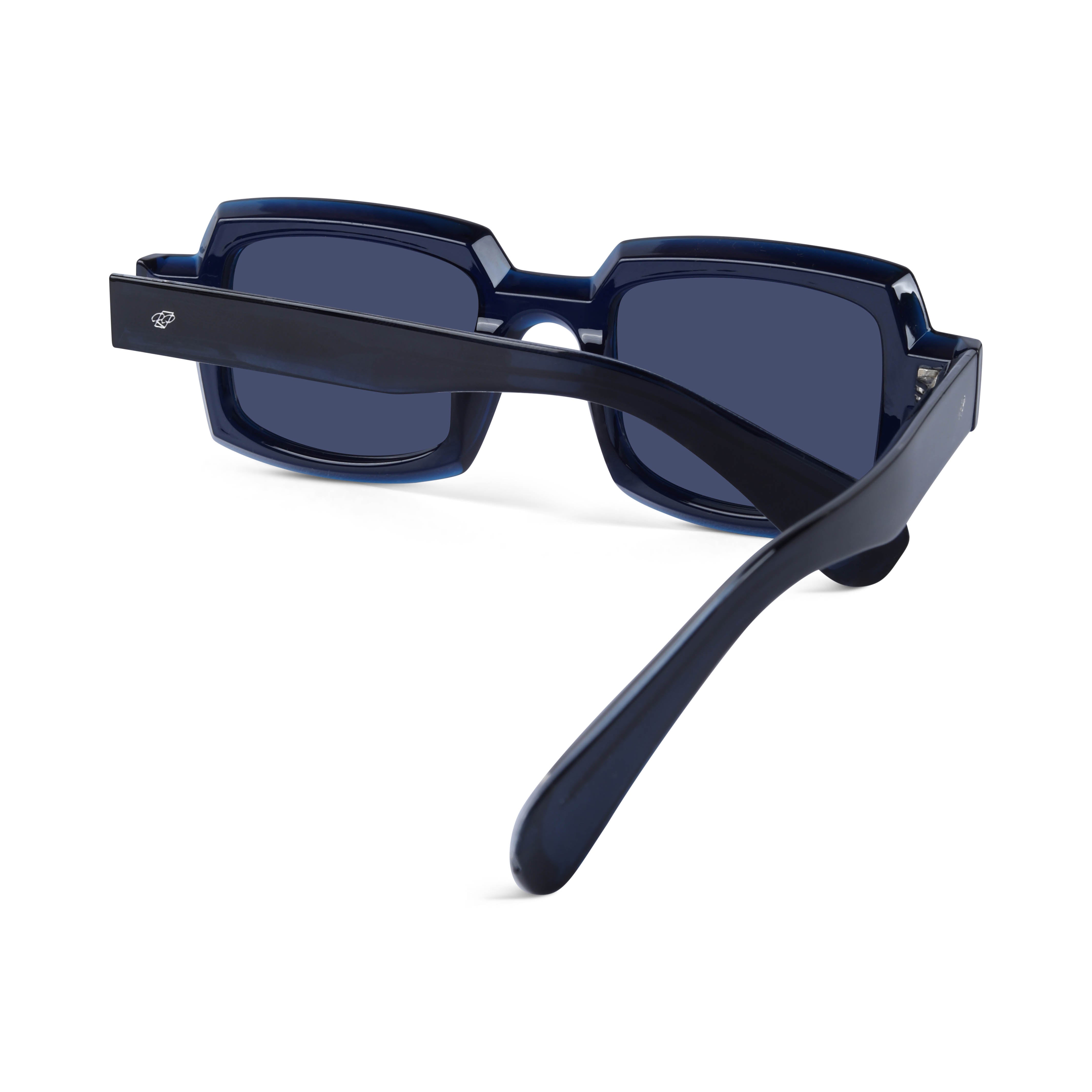 Posh Blue Polarized Rectangle Sunglasses