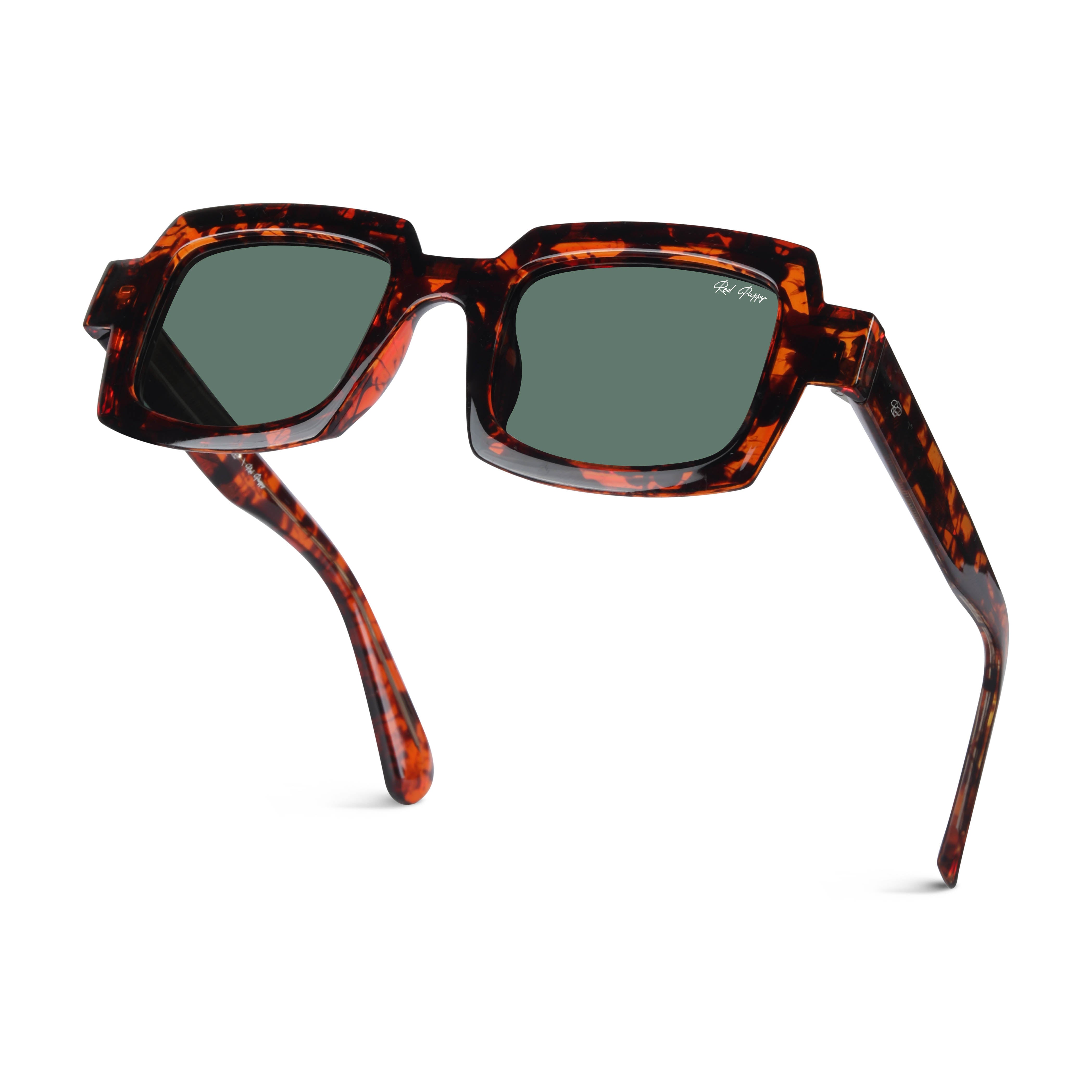 Posh Green Polarized Rectangle Sunglasses