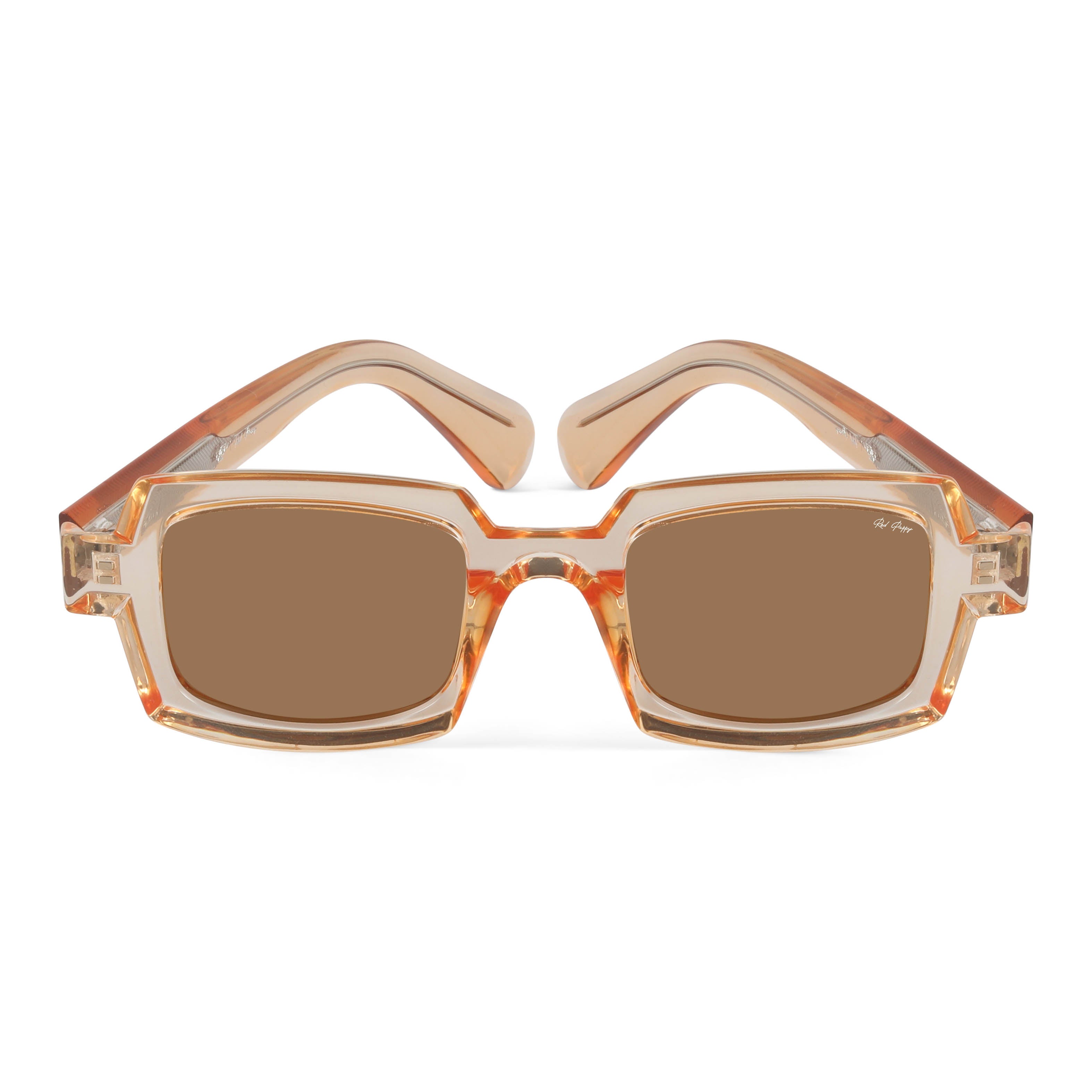 Posh Orange Polarized Rectangle Sunglasses