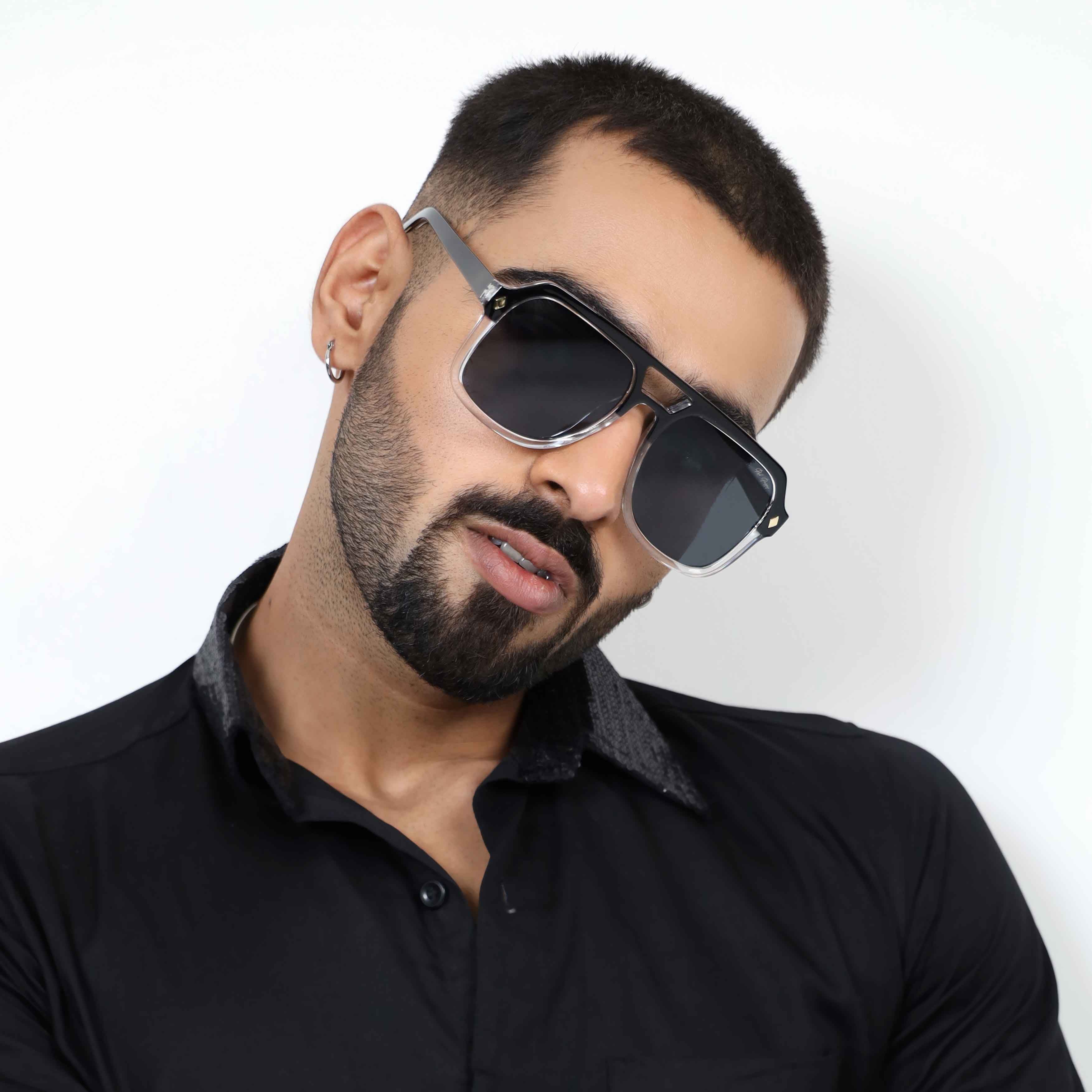 Pyre Black Aviator Sunglasses