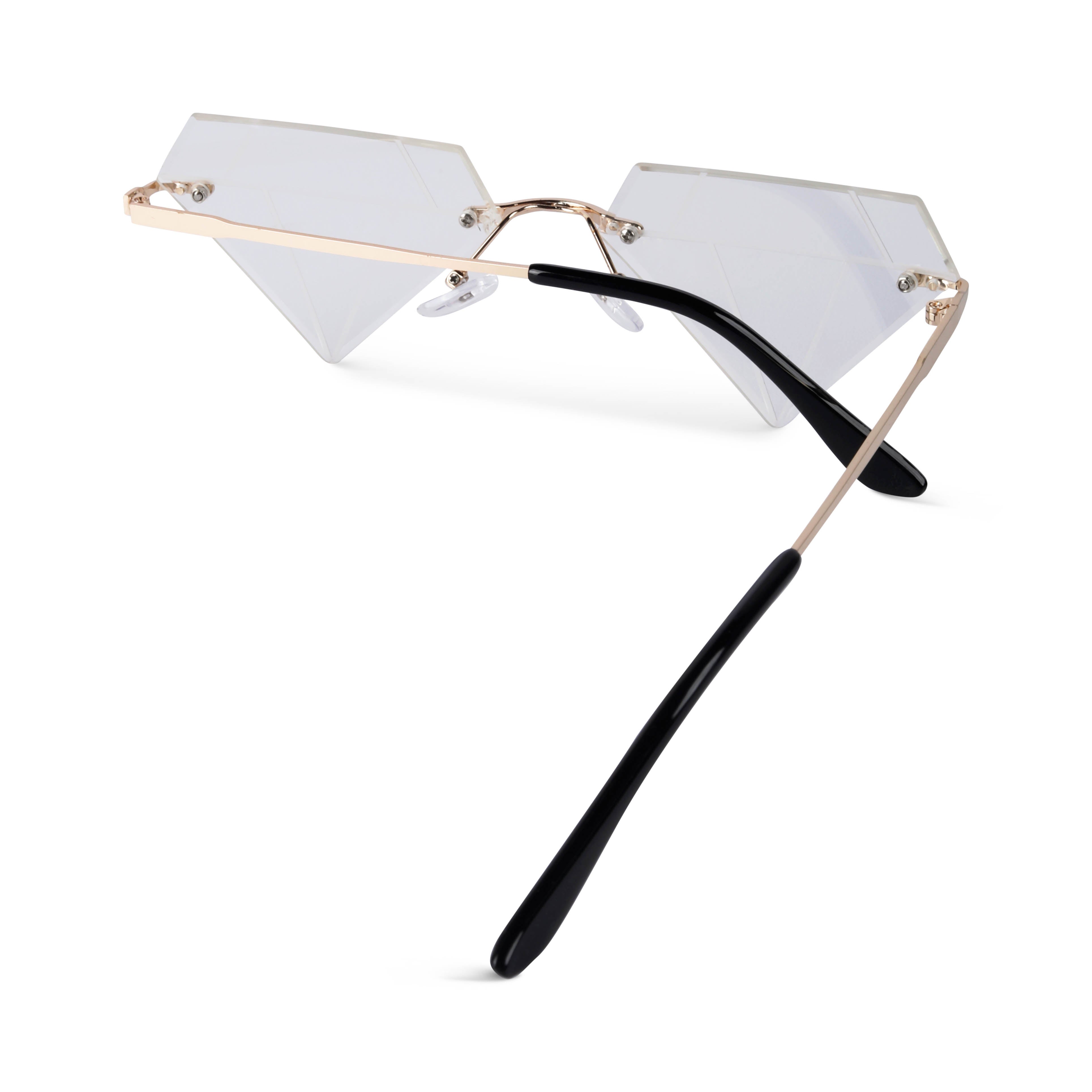 Solarae Transparent Diamond Sunglasses