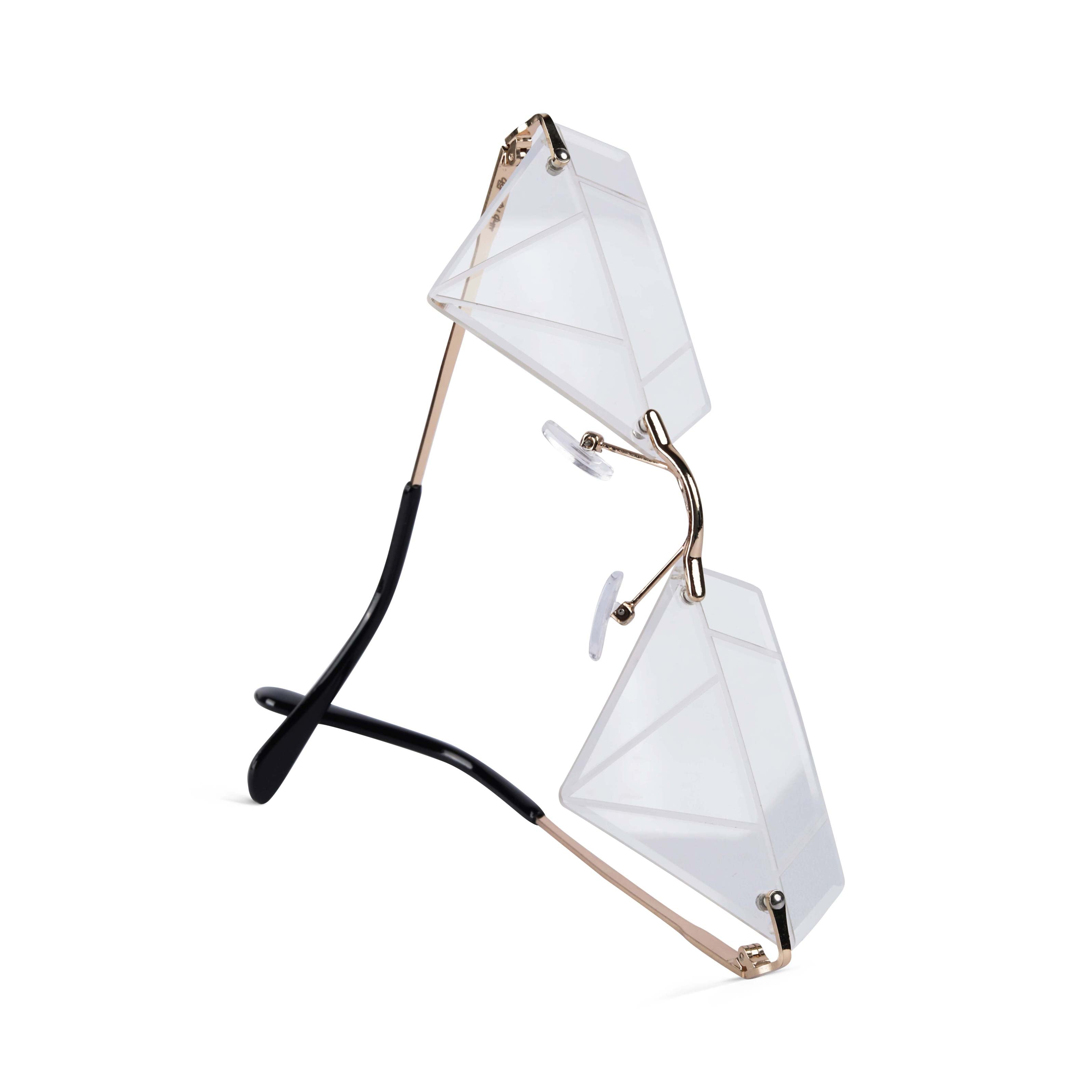 Solarae Transparent Diamond Sunglasses