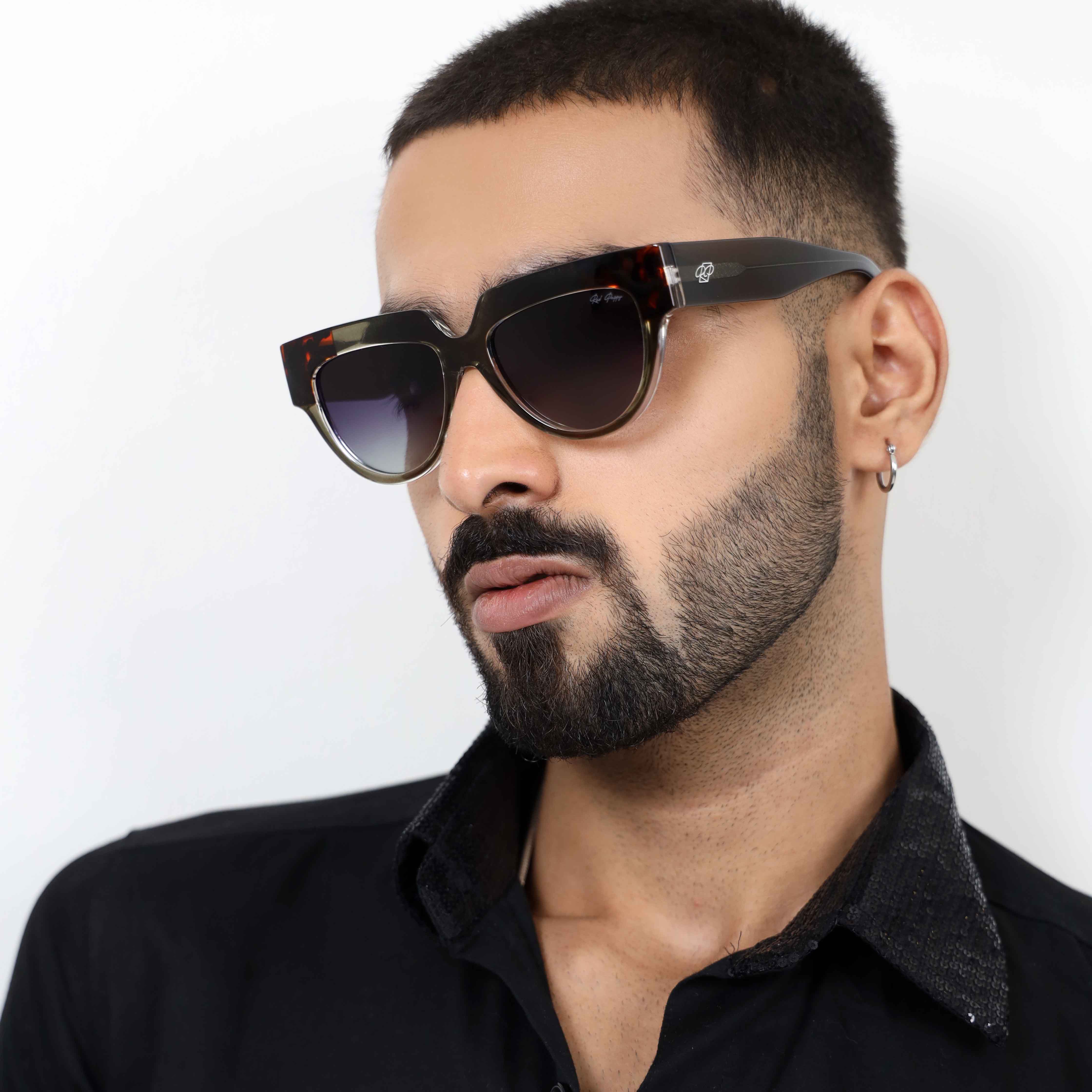 Sunscape Blue Polarized Round Sunglasses