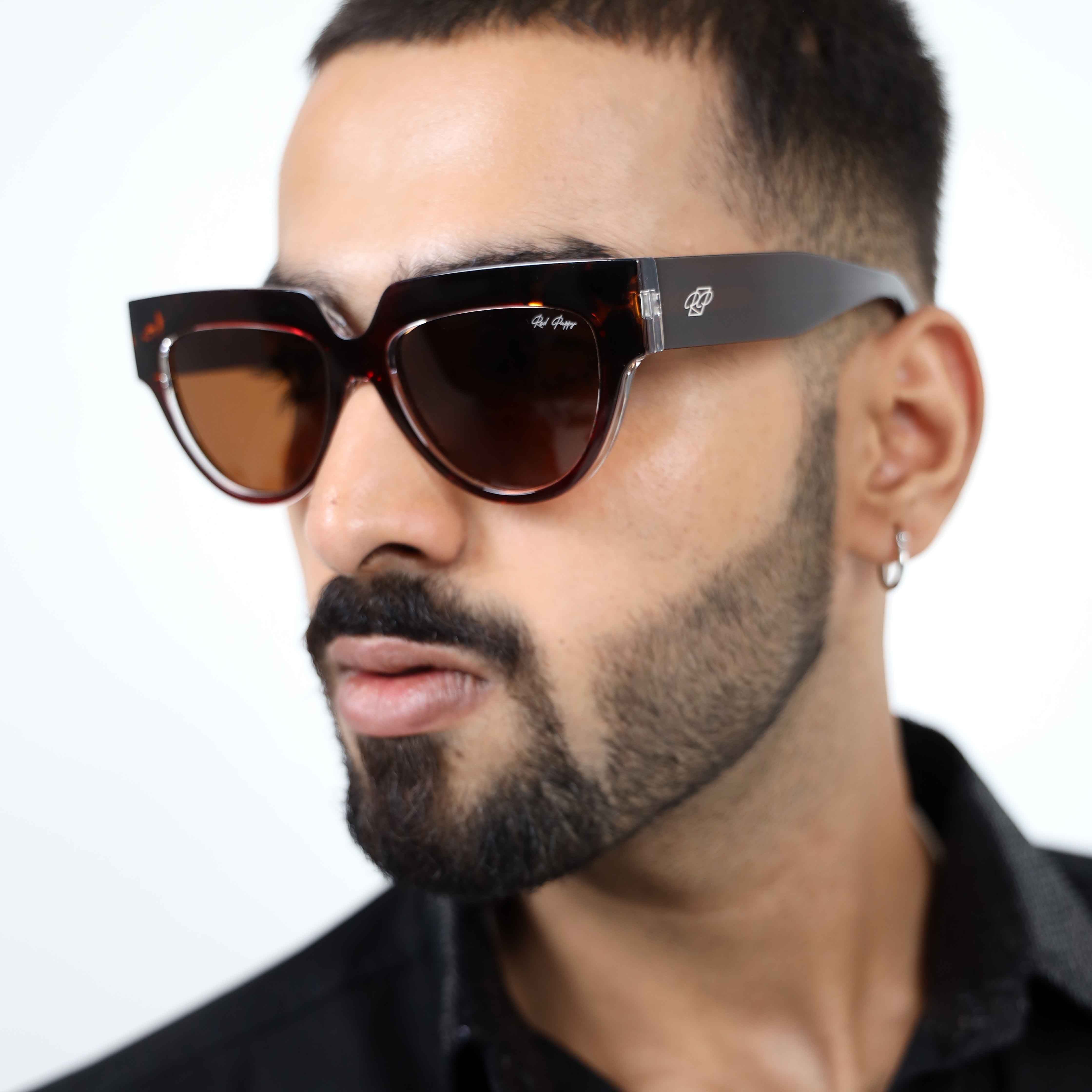 Sunscape Brown Polarized Round Sunglasses