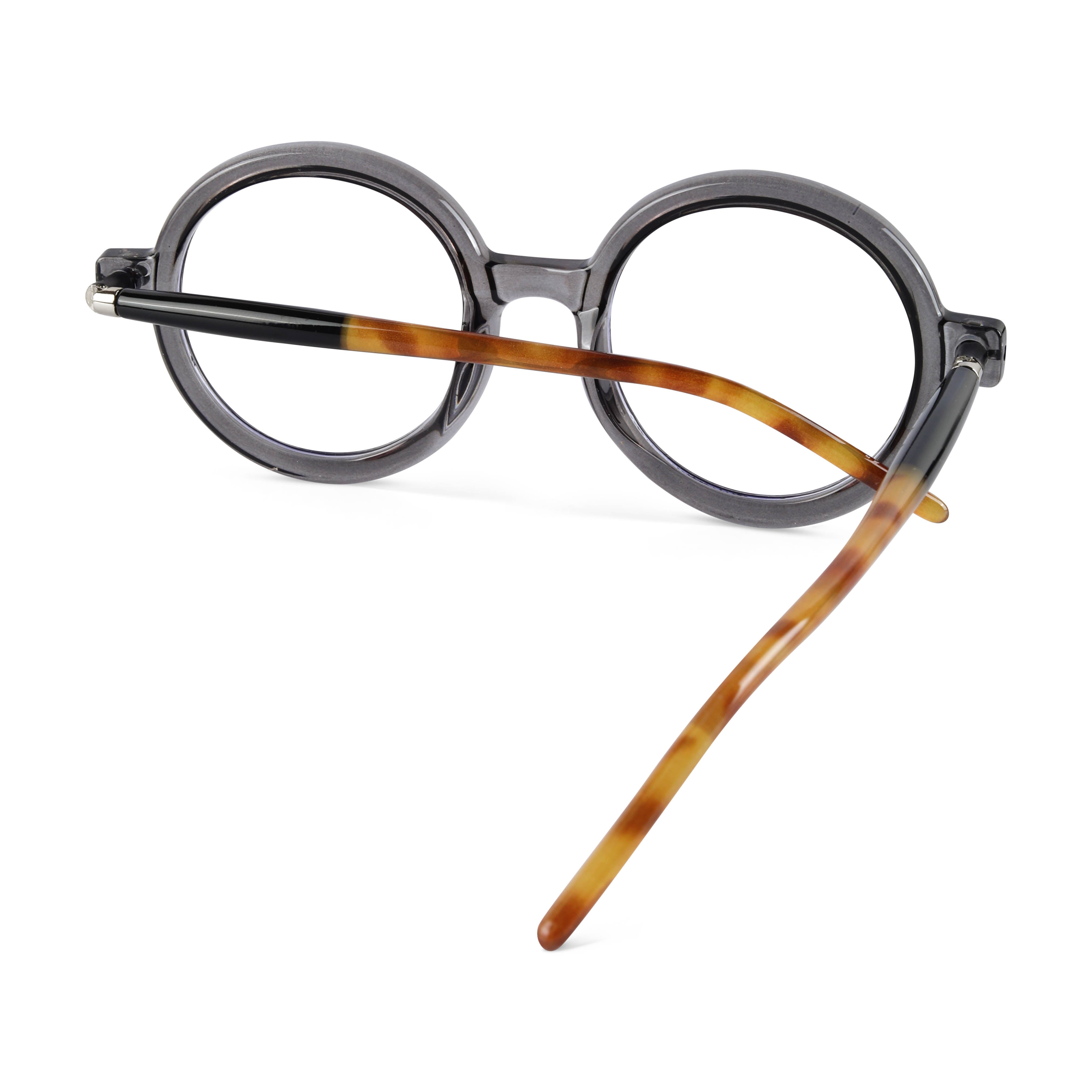 Swirl Grey Round Sunglasses