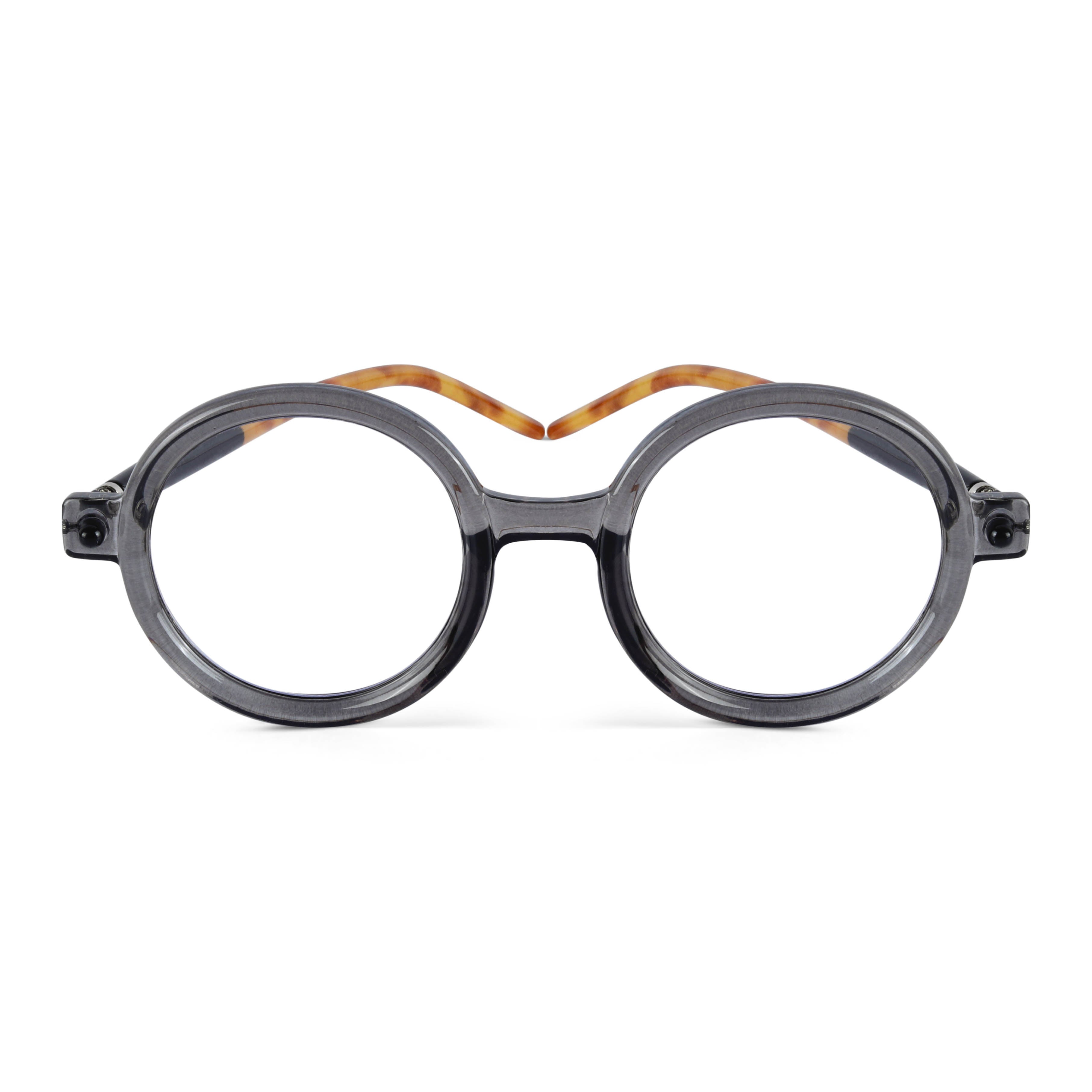 Swirl Grey Round Sunglasses