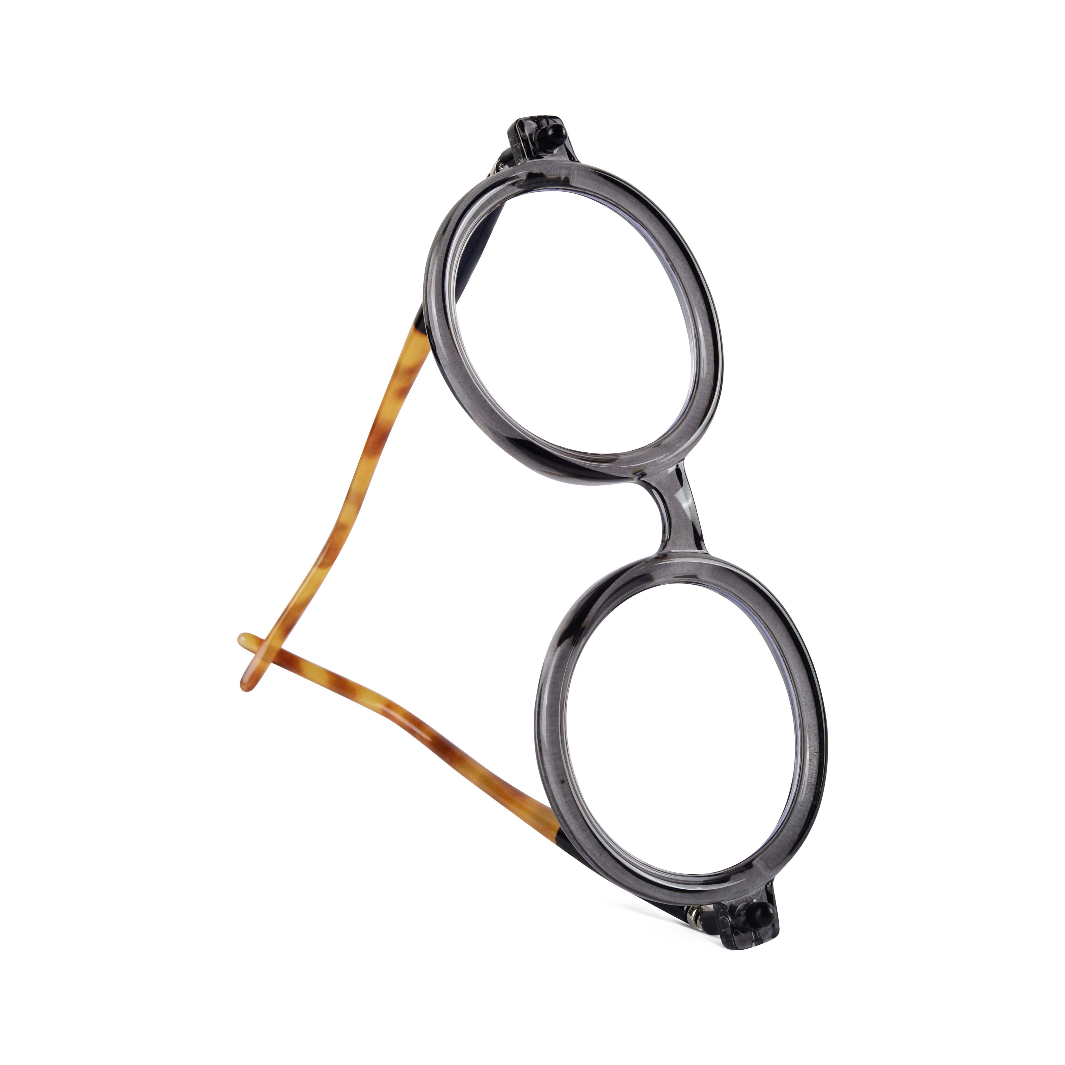 Swirl Grey Round Sunglasses