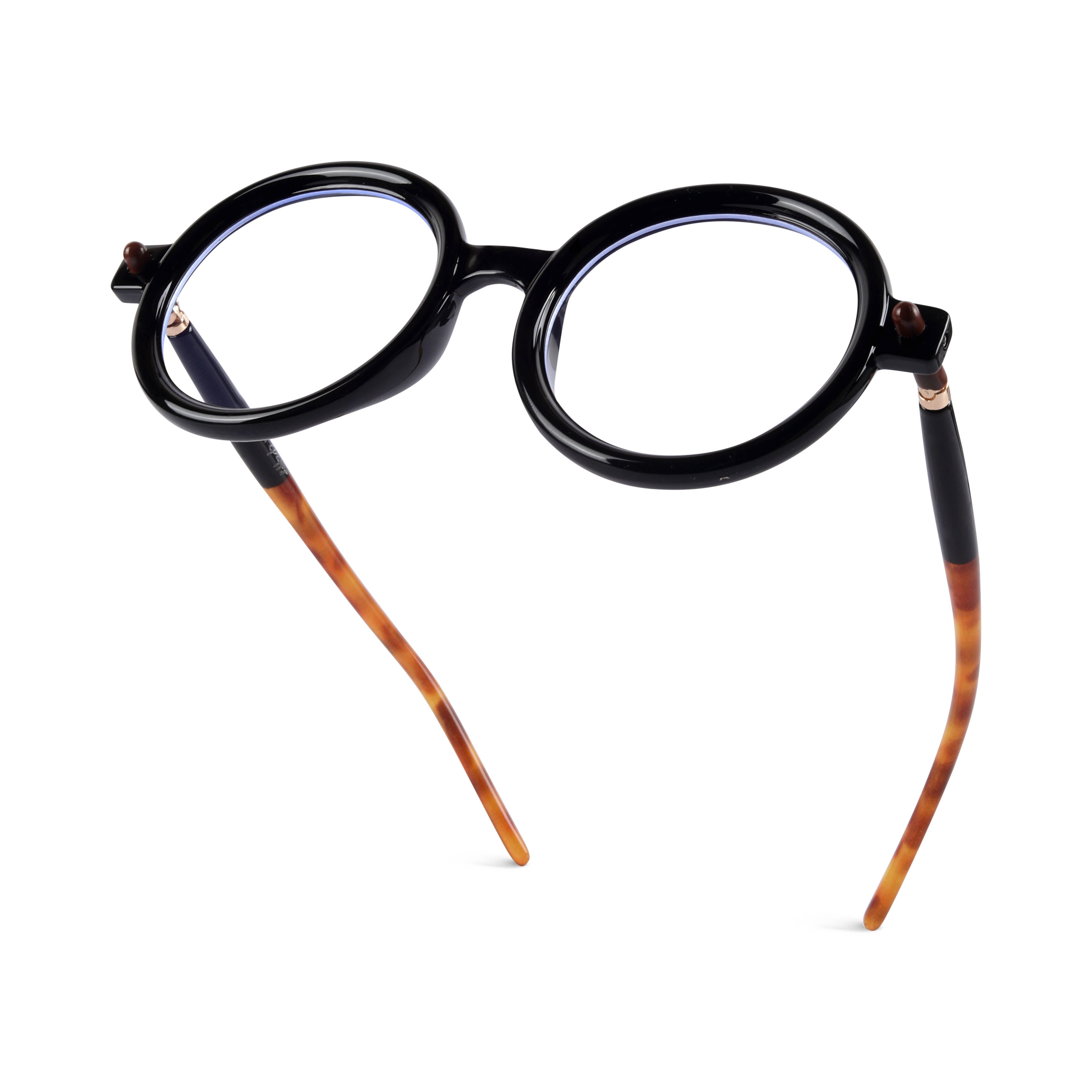Red Pappy Swirl Printed Round Sunglasses