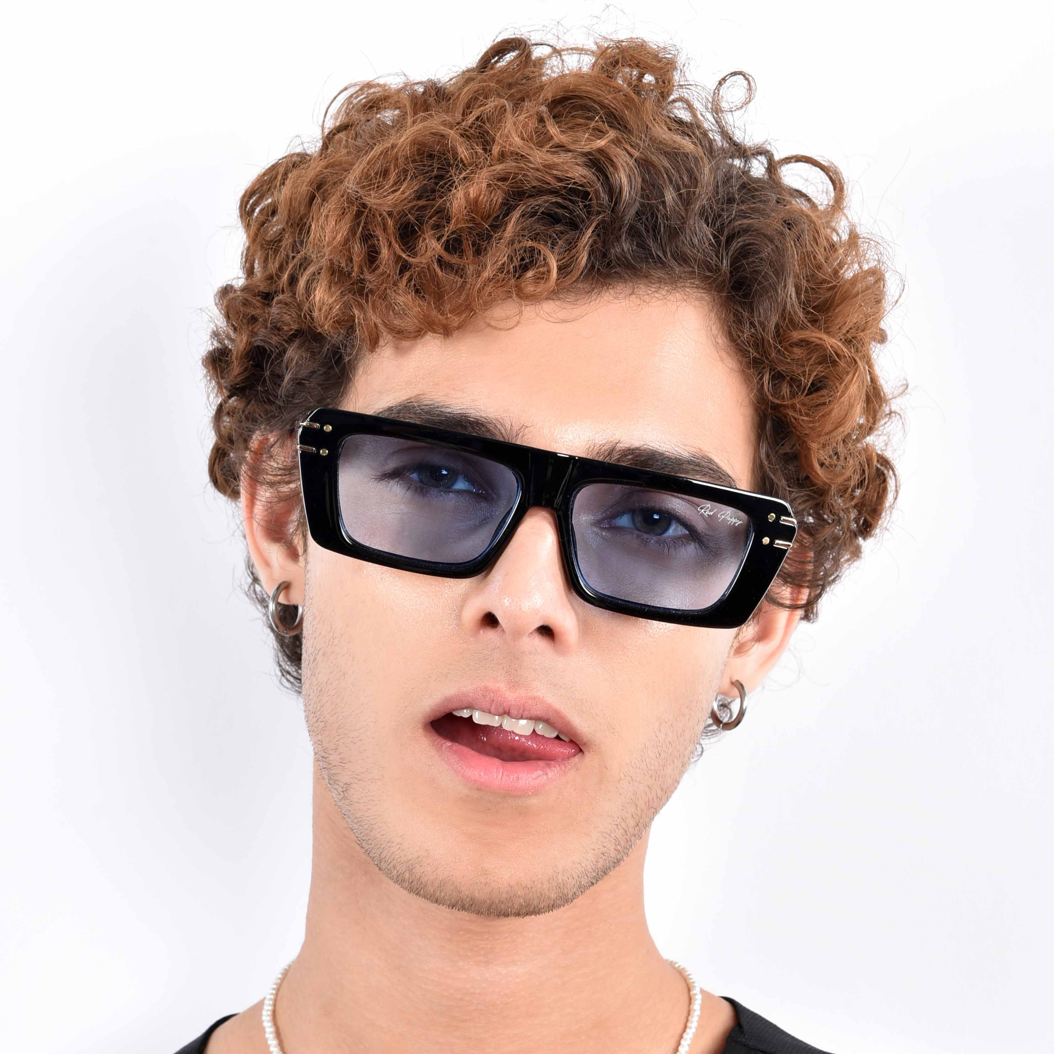 Tyntix Blue Rectangle Sunglasses
