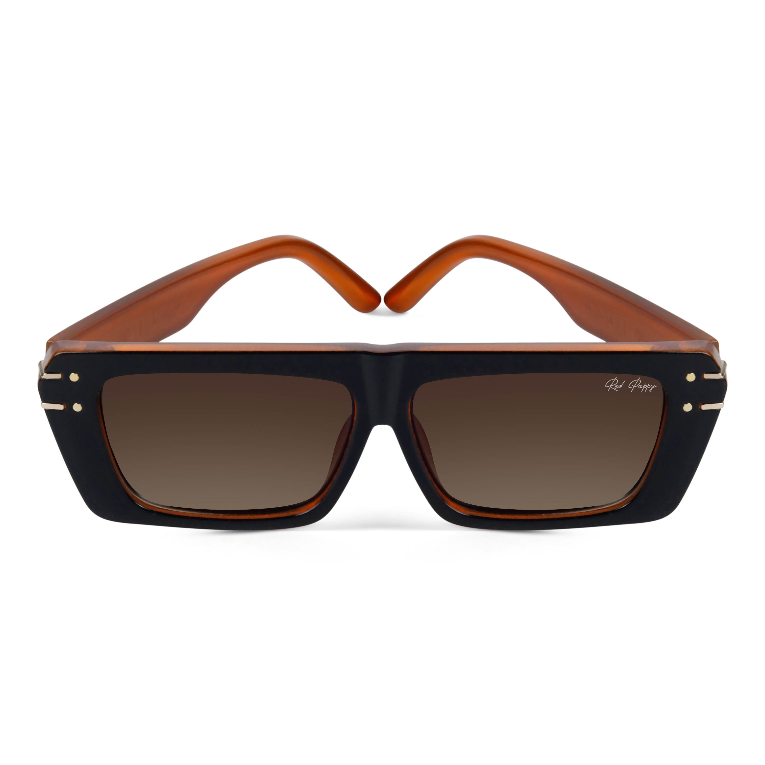 Tyntix Brown Rectangle Sunglasses