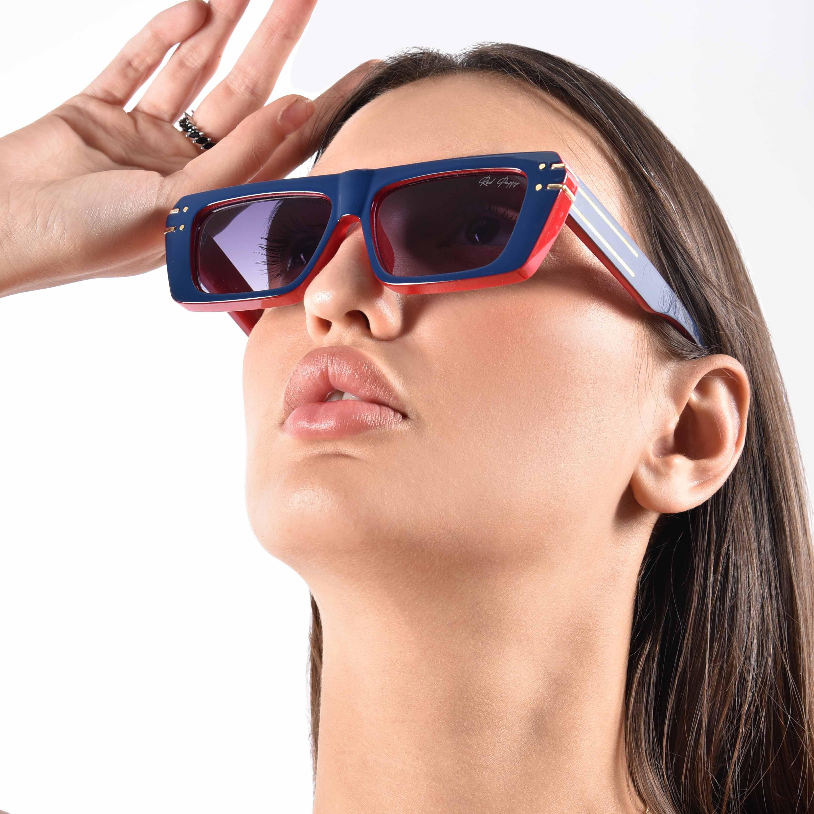 Tyntix Red Rectangle Sunglasses